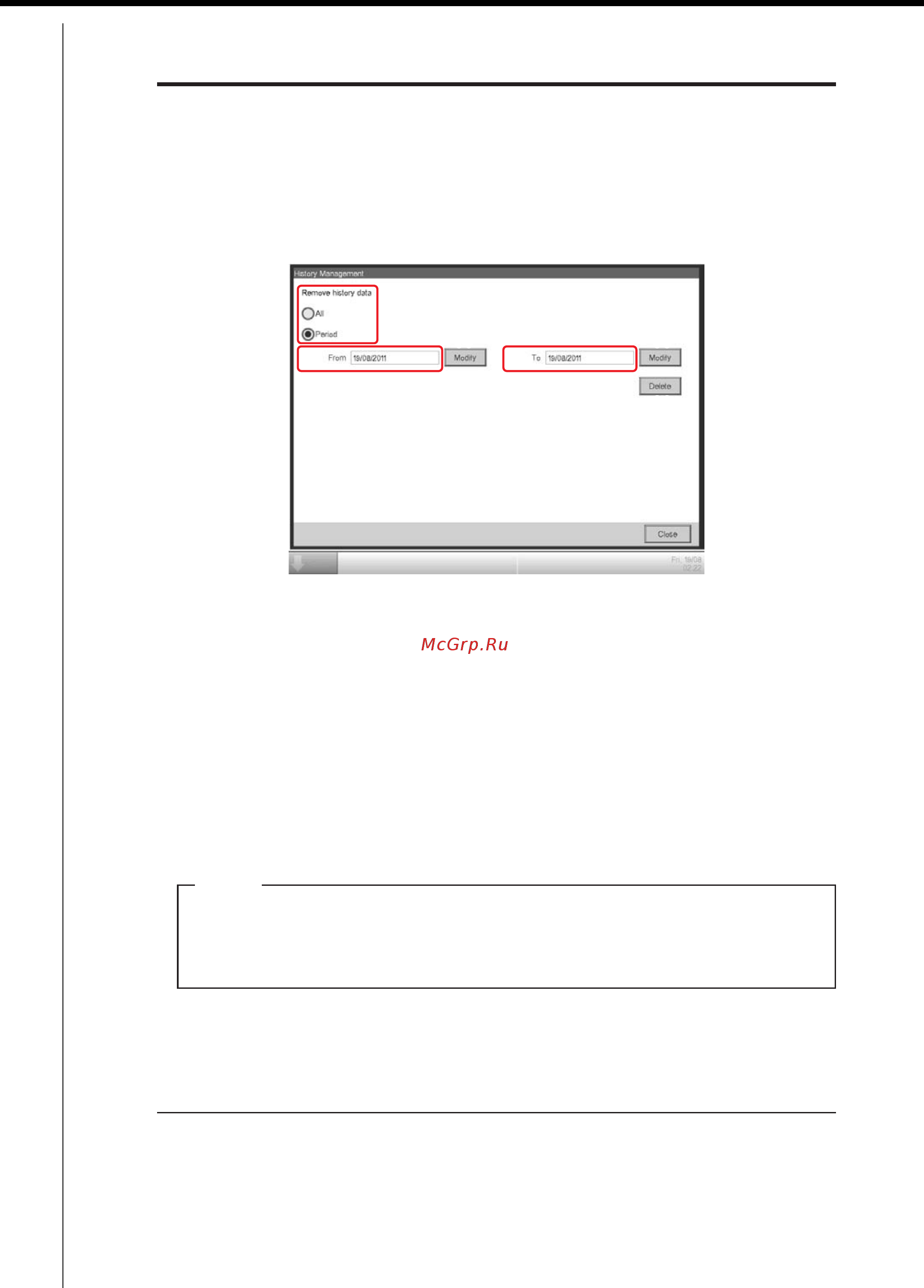Daikin RXQ18PAY1 [252/405] 6 history mgmt delete