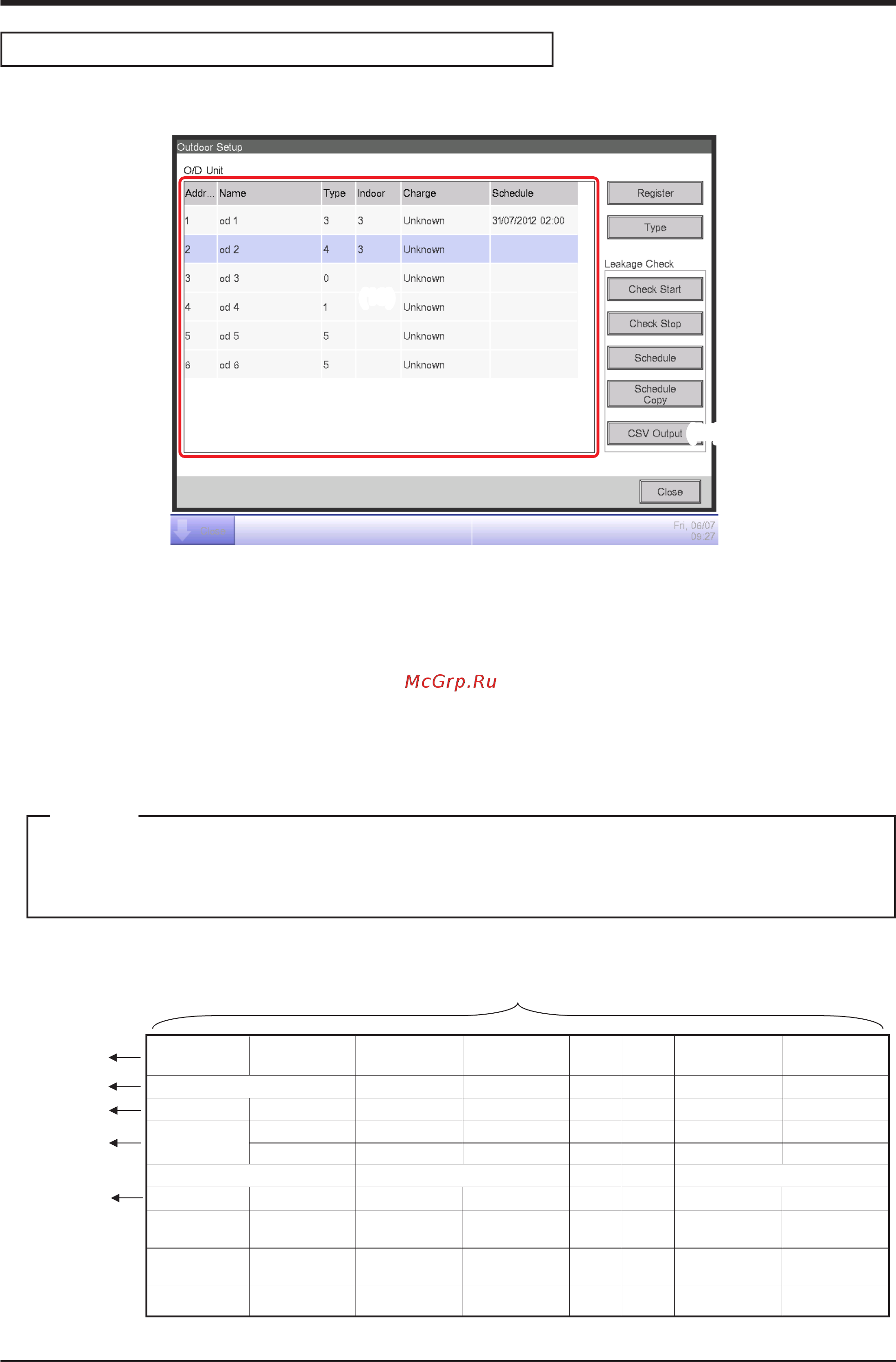 Daikin RXYQ20P7Y1K [78/125] Outputting the leakage check results to a csv file