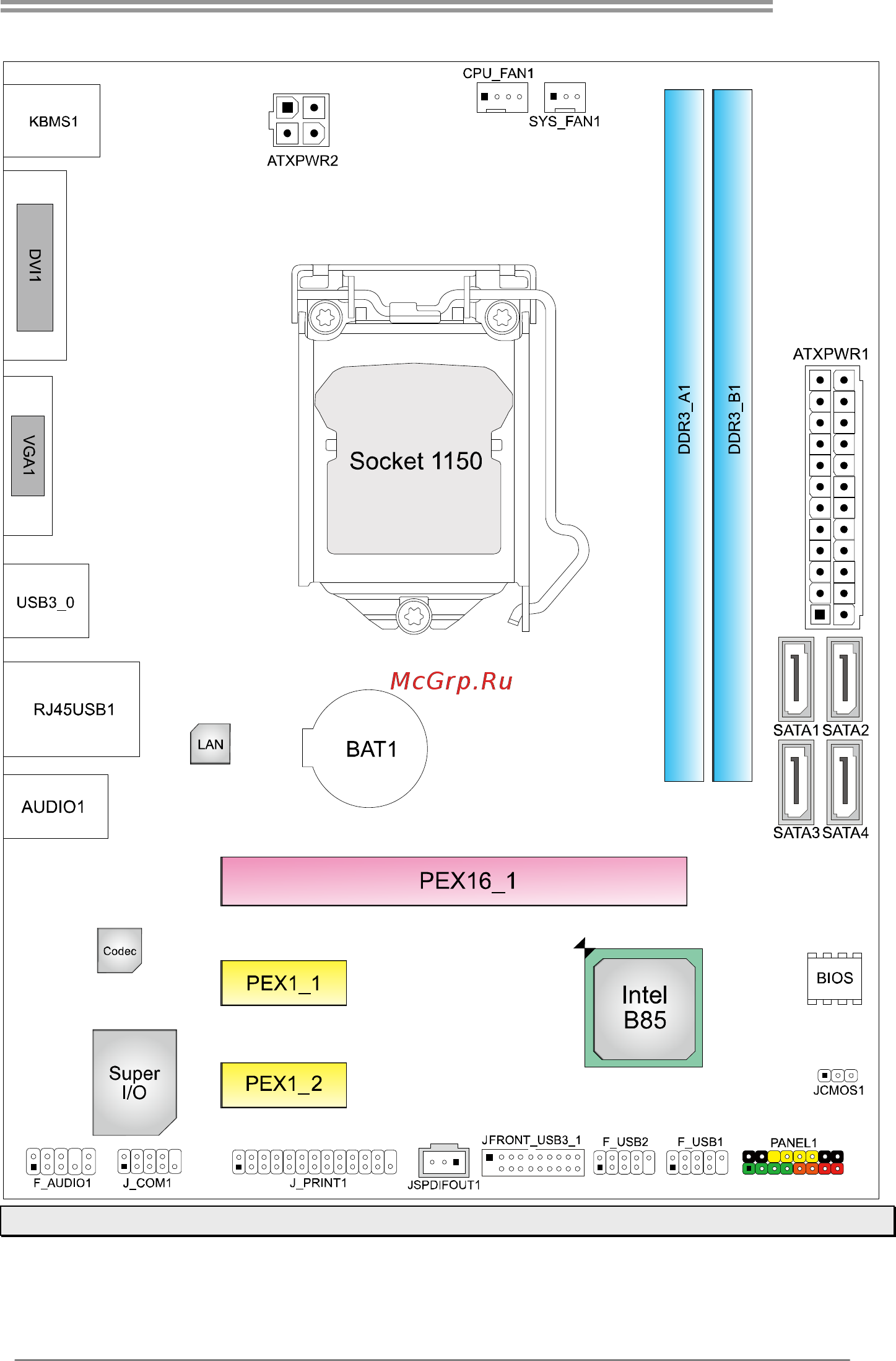 Biostar B85MG Версия 6.6/6.8 [7/46] Pcb v6 v6