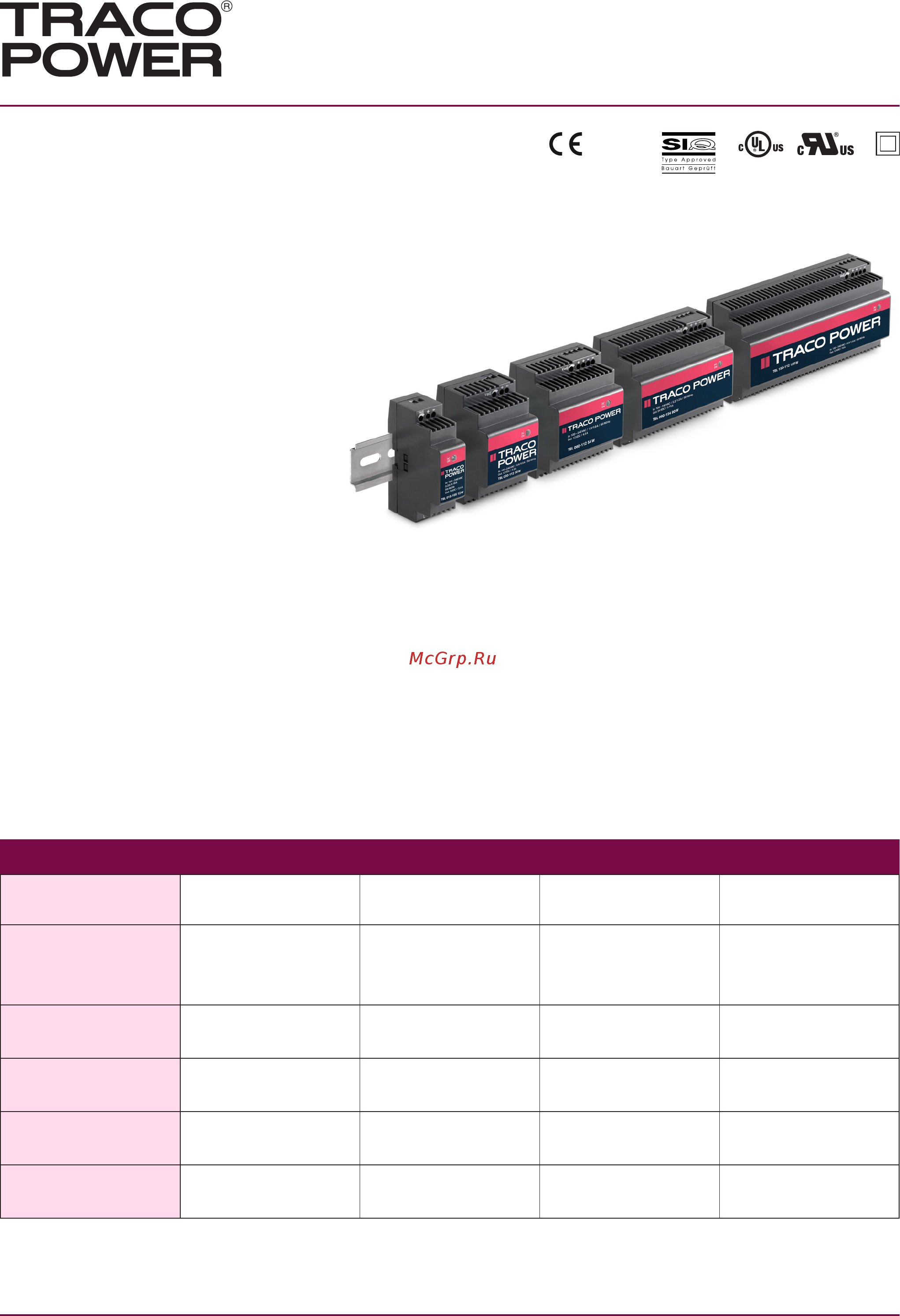 TRACO POWER TBL060-112 Datasheet онлайн