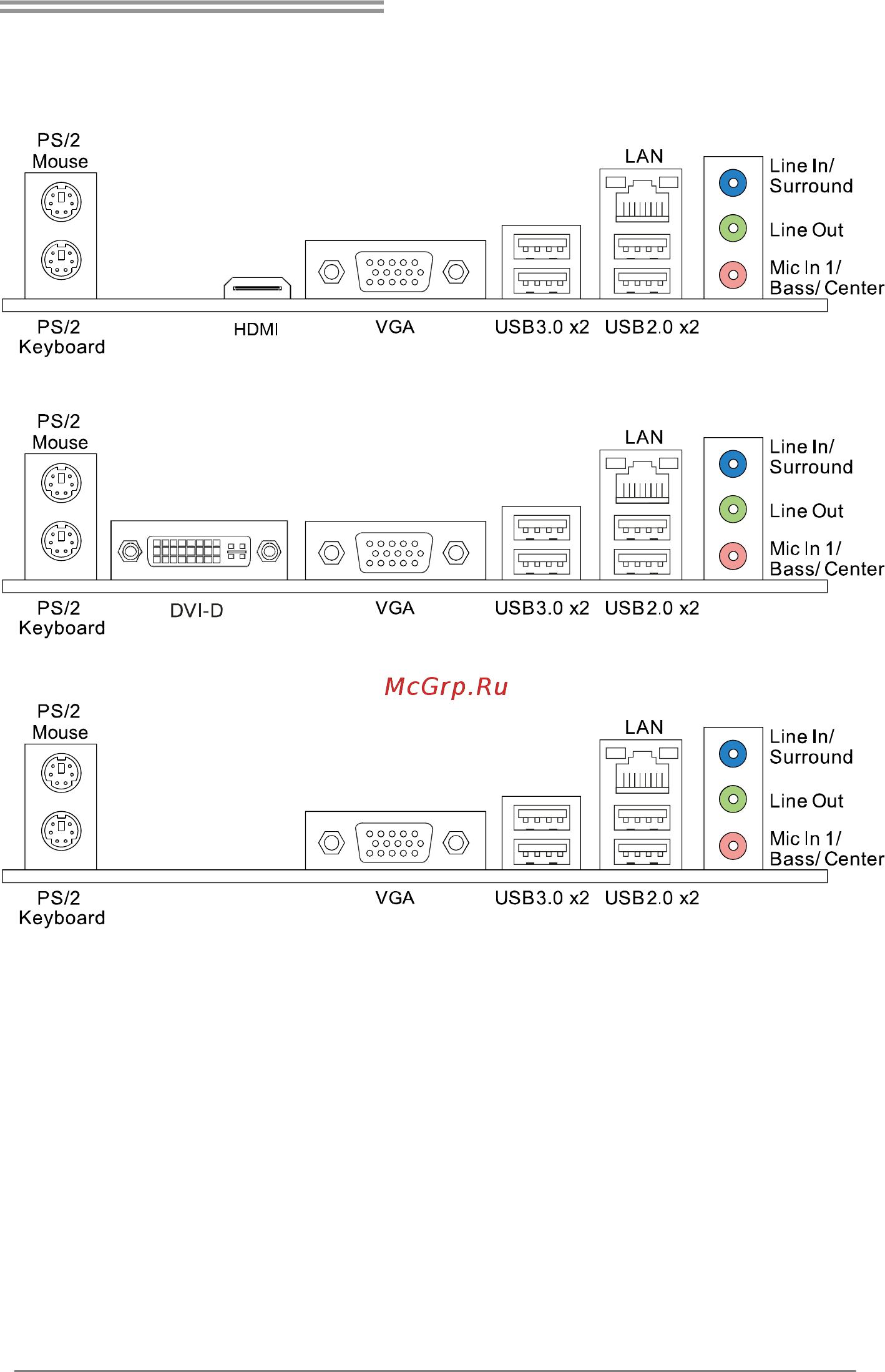 Biostar H81MHV3 Версия 7.x [5/37] Rear panel connectors