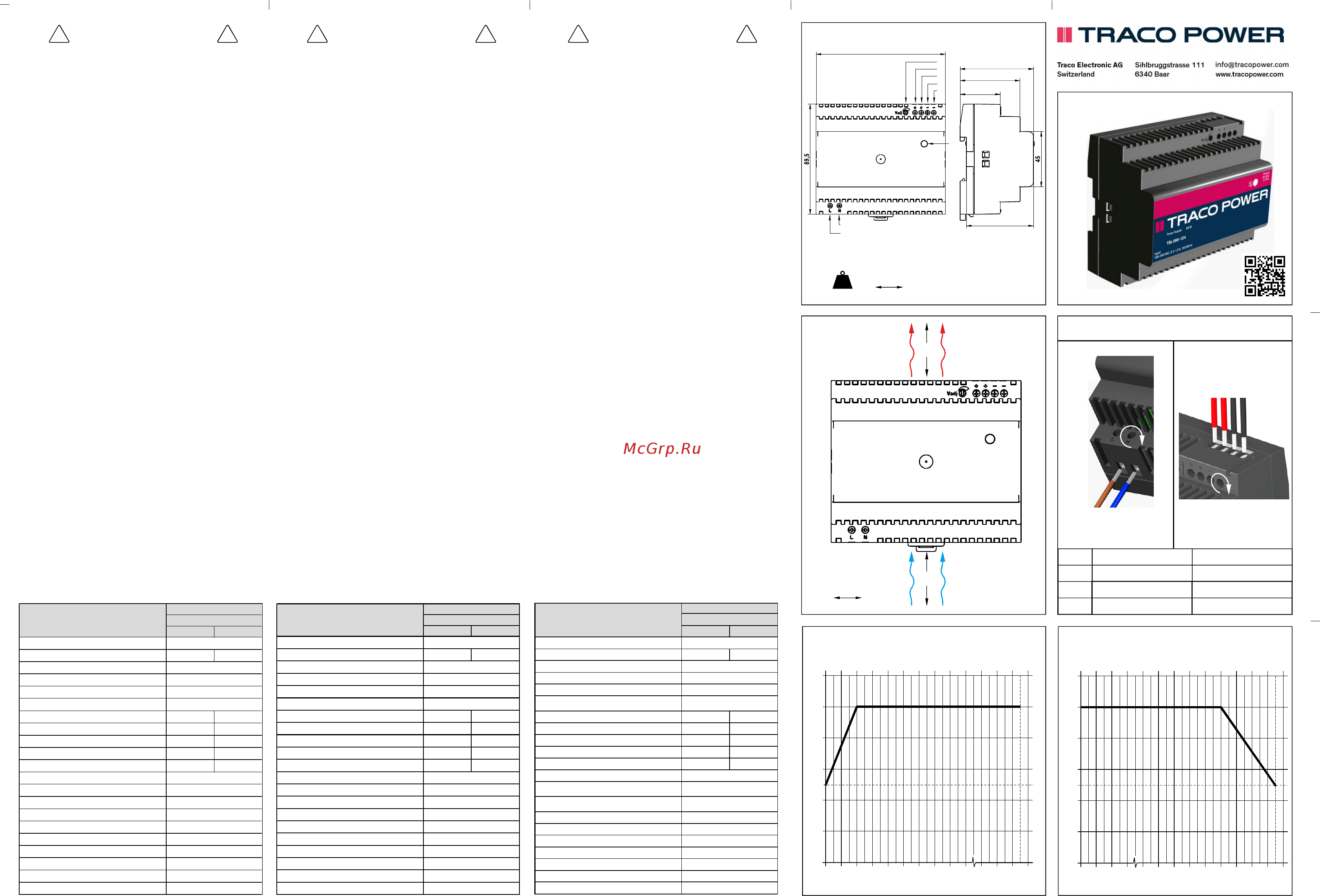 TRACO POWER TBL090-124 [2/2] Especificaciones