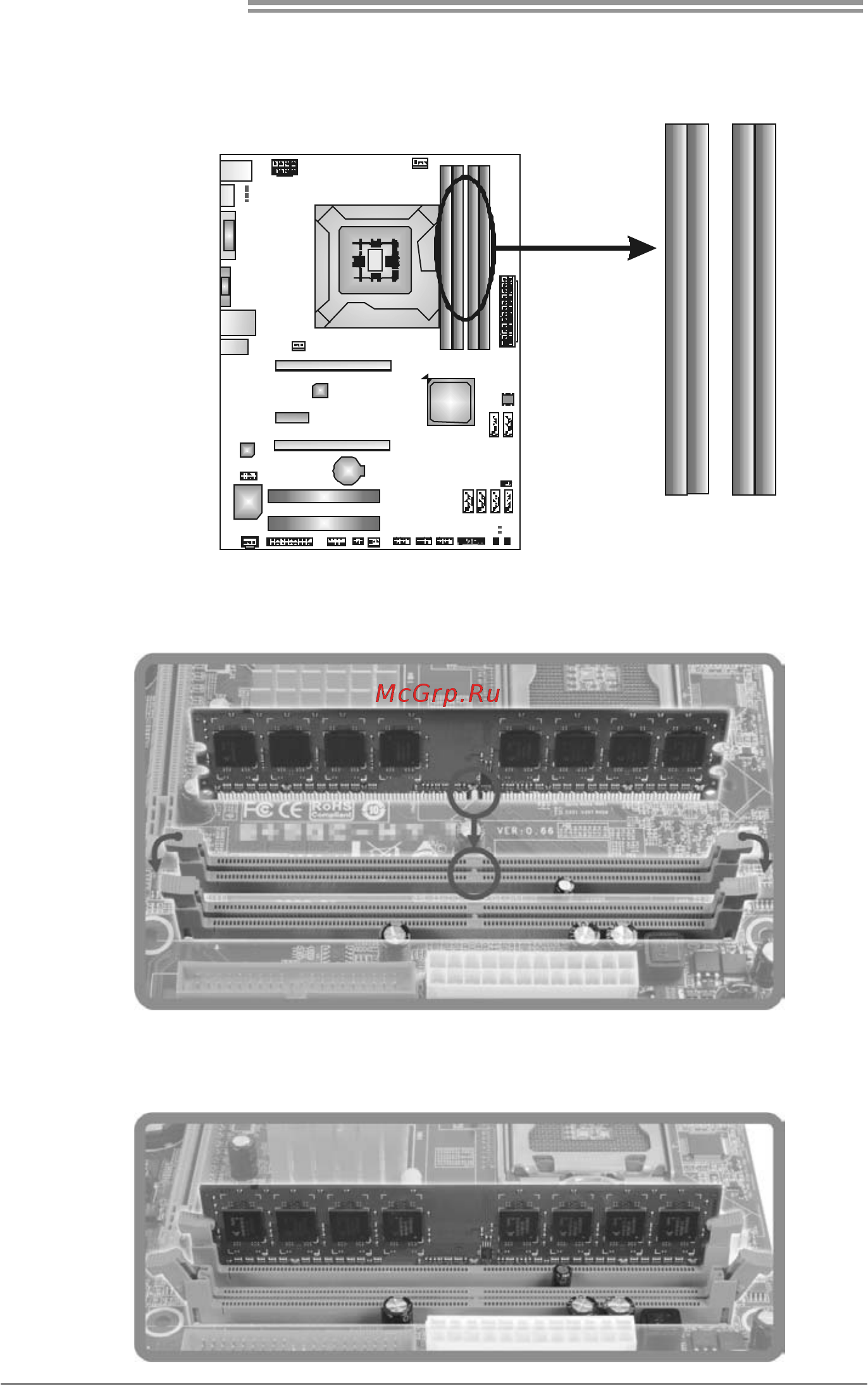 Biostar TH67A+ Версия 6.x [10/57] A memory modules