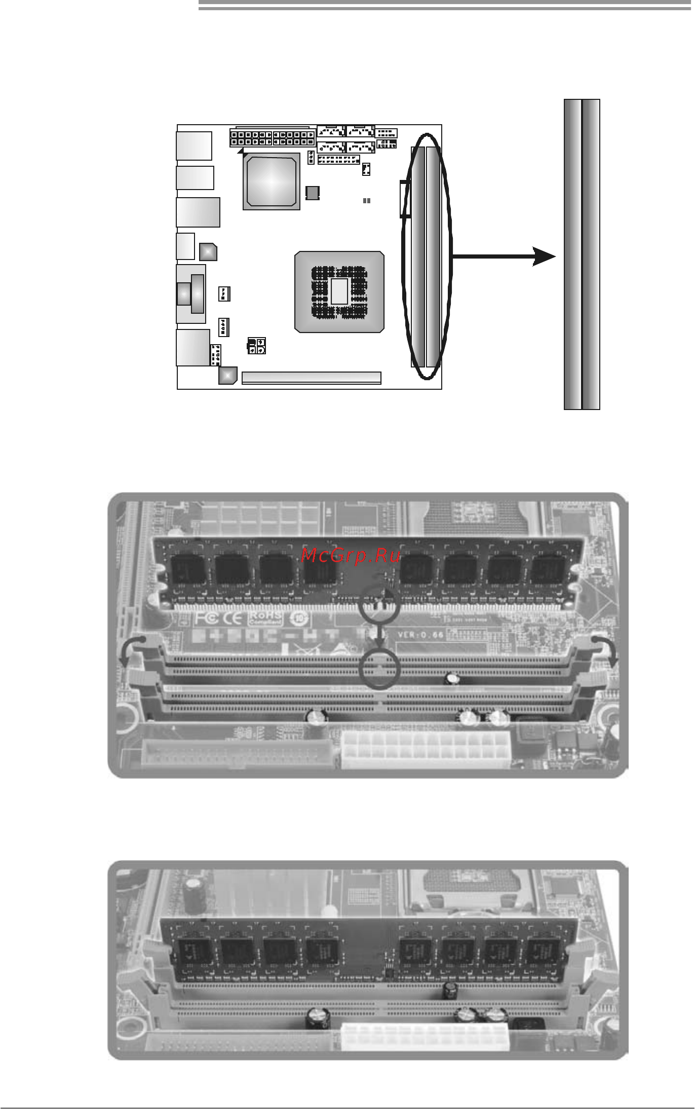 Biostar TH61 ITX Версия 5.x [10/43] A memory modules