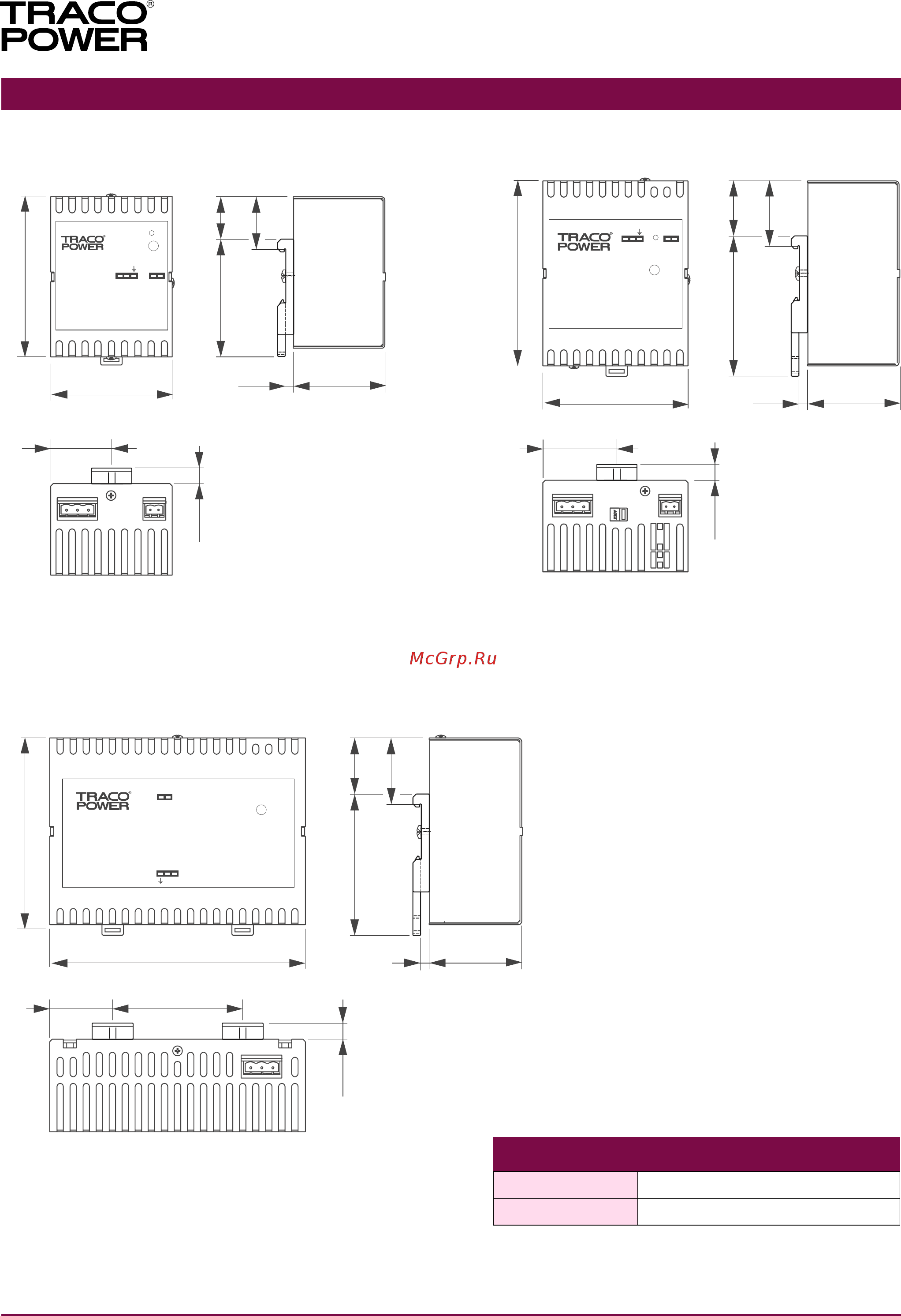 TRACO POWER TIS300-124 [8/12] Industrial power supplies
