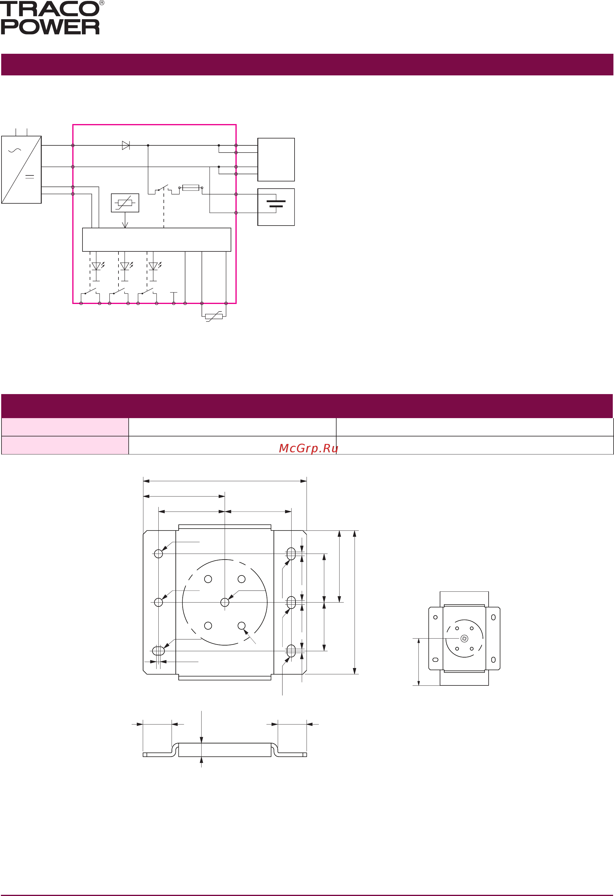 TRACO POWER TSP–BCM12 [4/6] Batt ok
