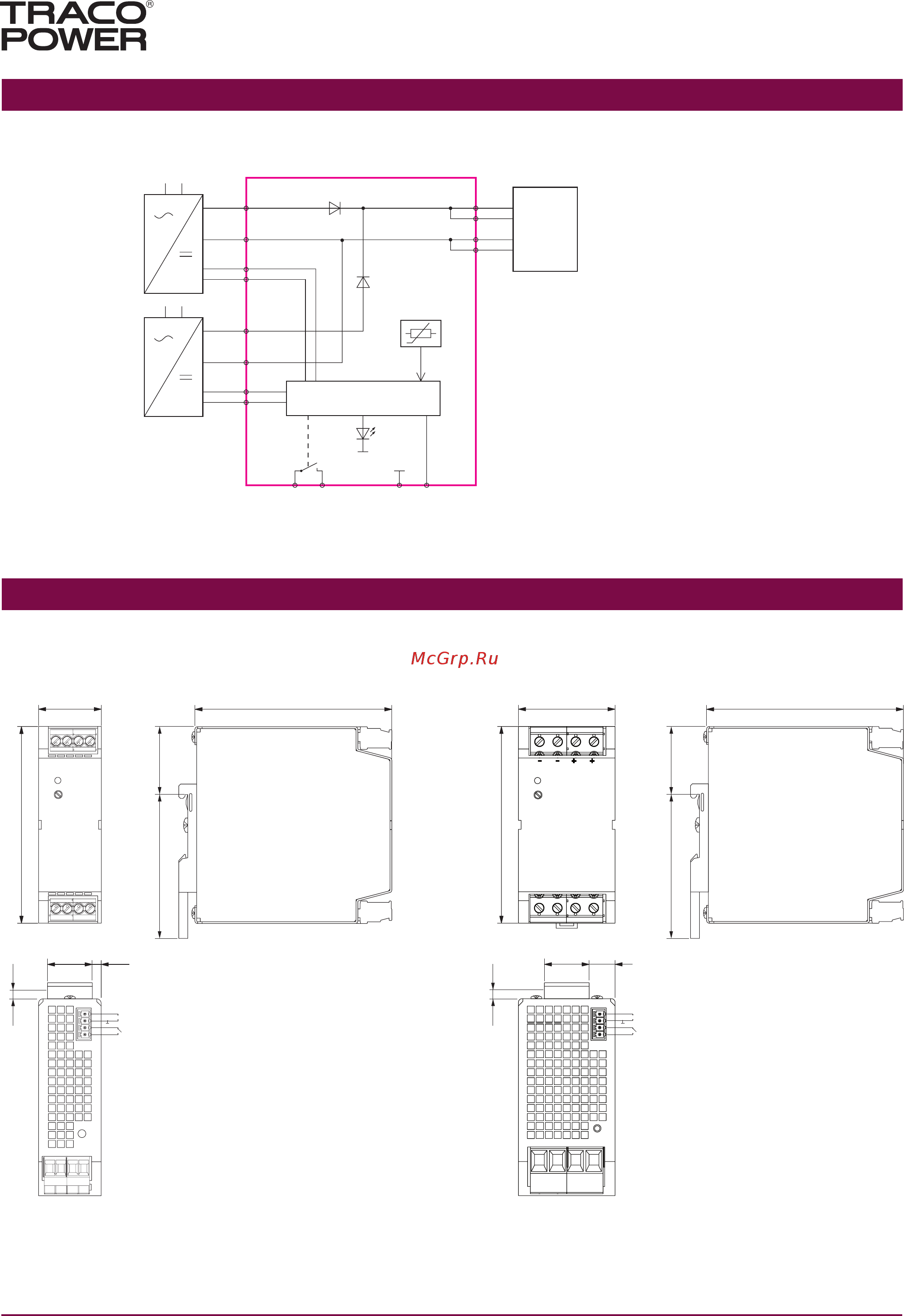 TRACO POWER TSP–REM600 [3/4] Redundancy modules