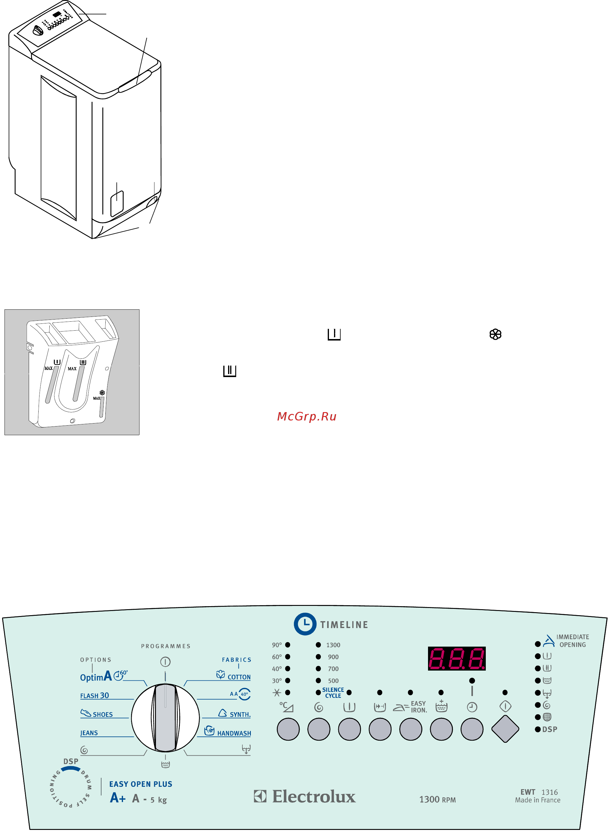 Electrolux EWT 1016 [4/16] Ѝописаниеѝстиральнойѝмашины