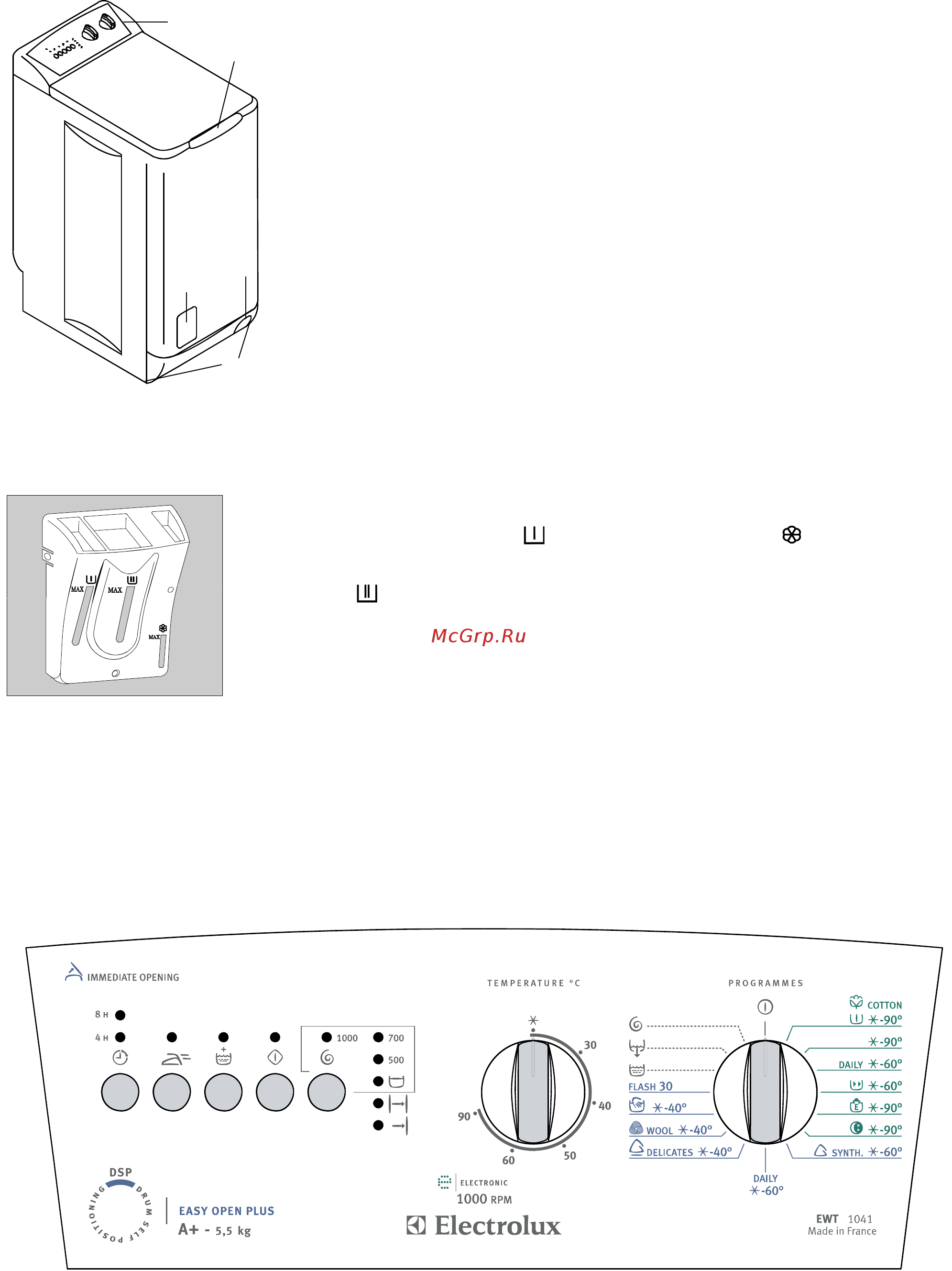 Electrolux EWT 1041 [4/16] Ѝописаниеѝстиральнойѝмашины