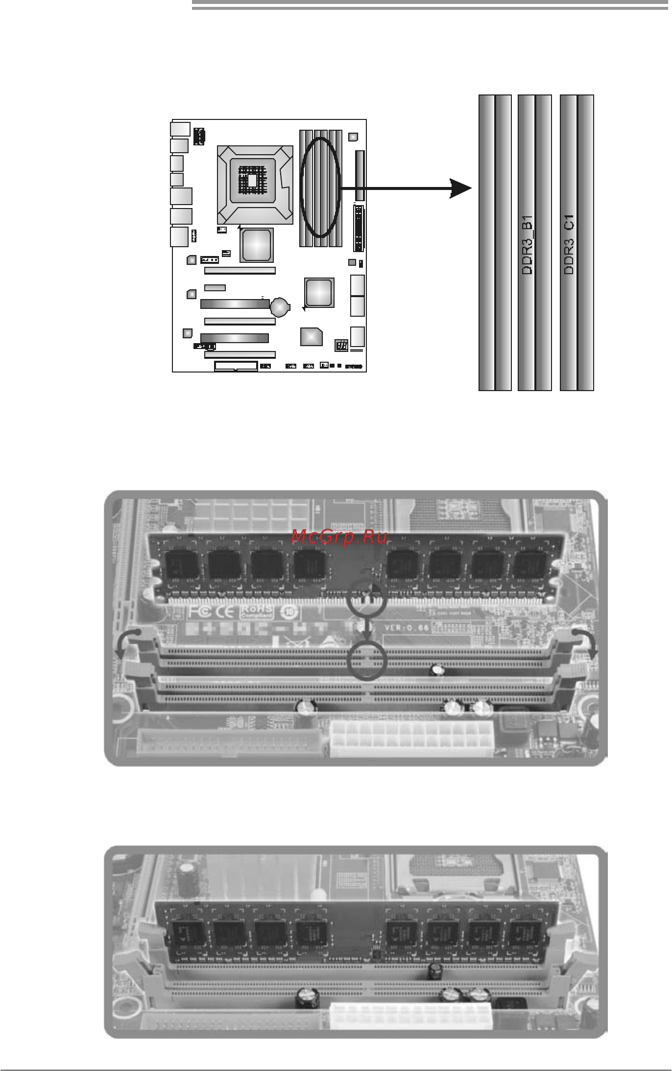 Biostar TPower X58 Версия 5.x [10/69] A memory modules