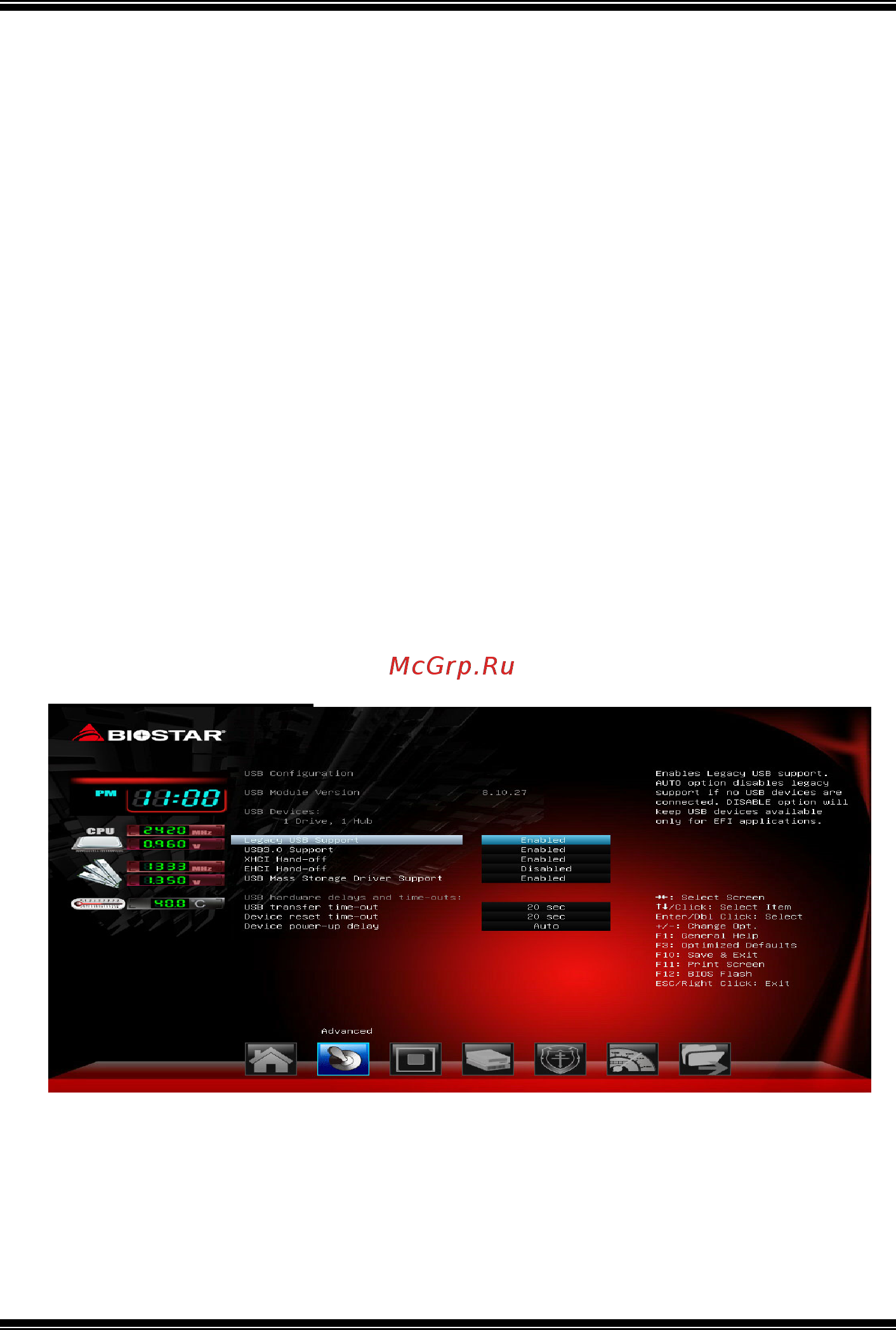 Biostar J1900MH Версия 7.x [15/27] Usb configuration