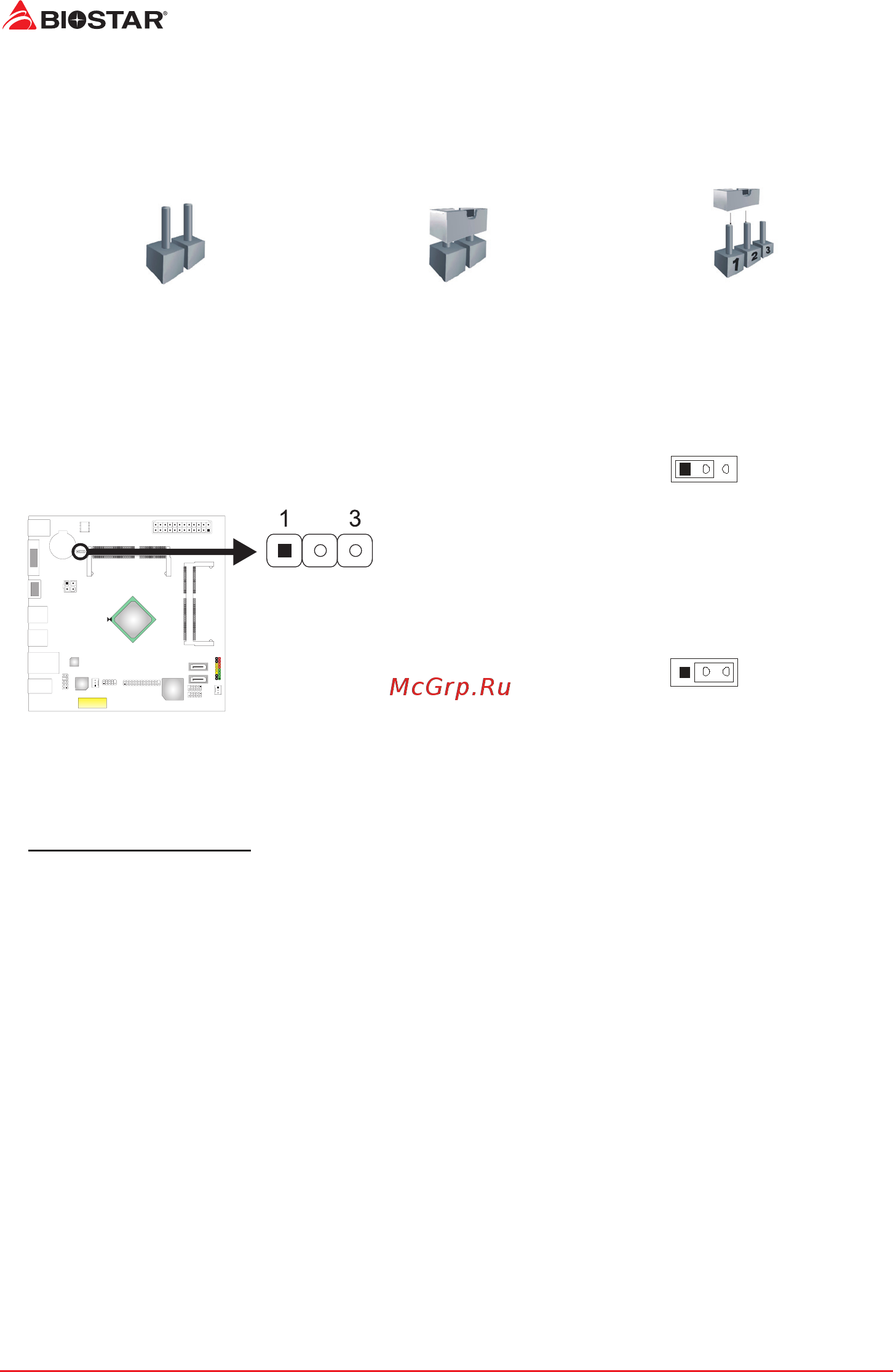 Biostar J1800NH3 Версия 6.x [10/28] Jumper switch setting