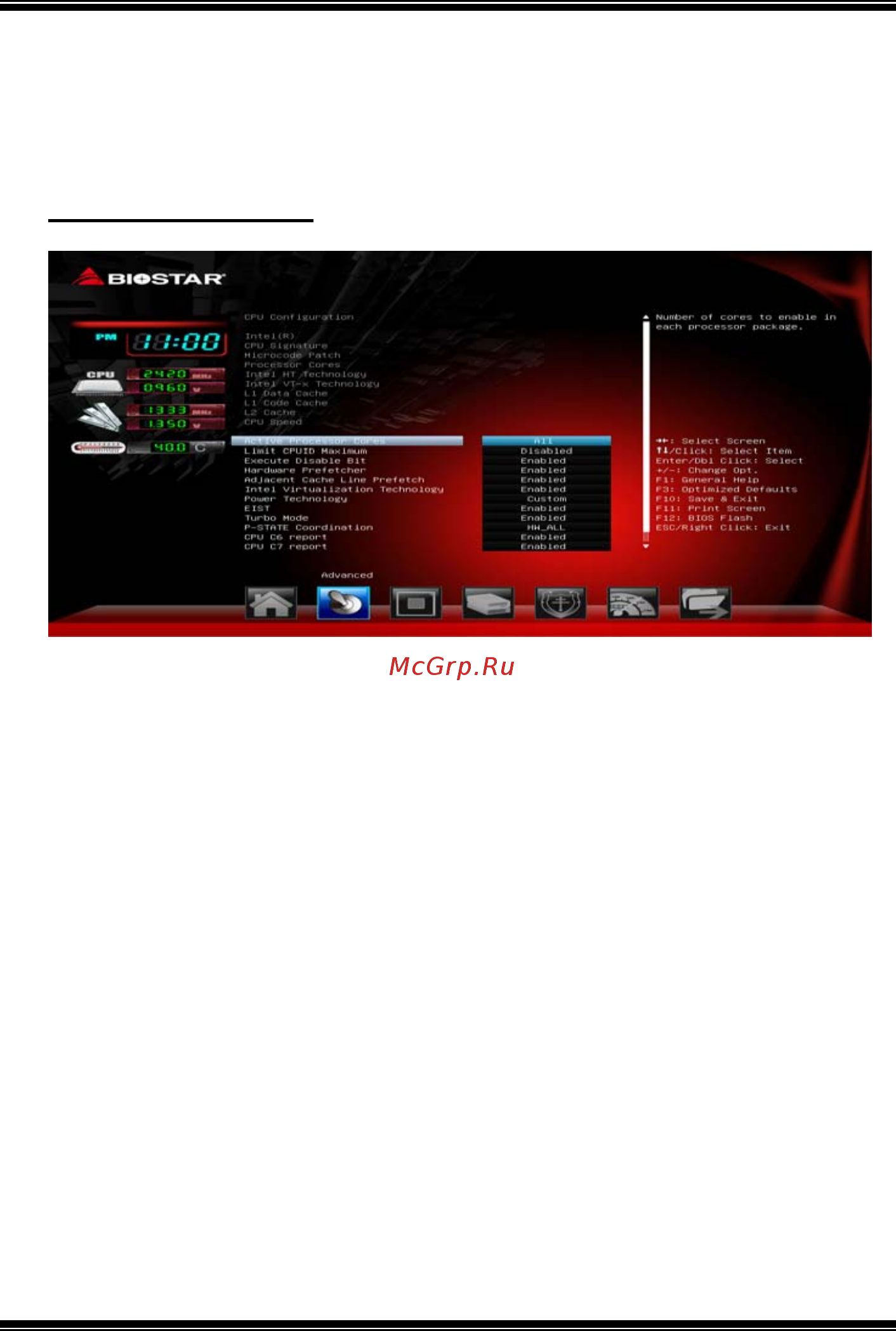 Biostar J1900NH3 Версия 6.1/6.3 [10/26] Cpu configuration