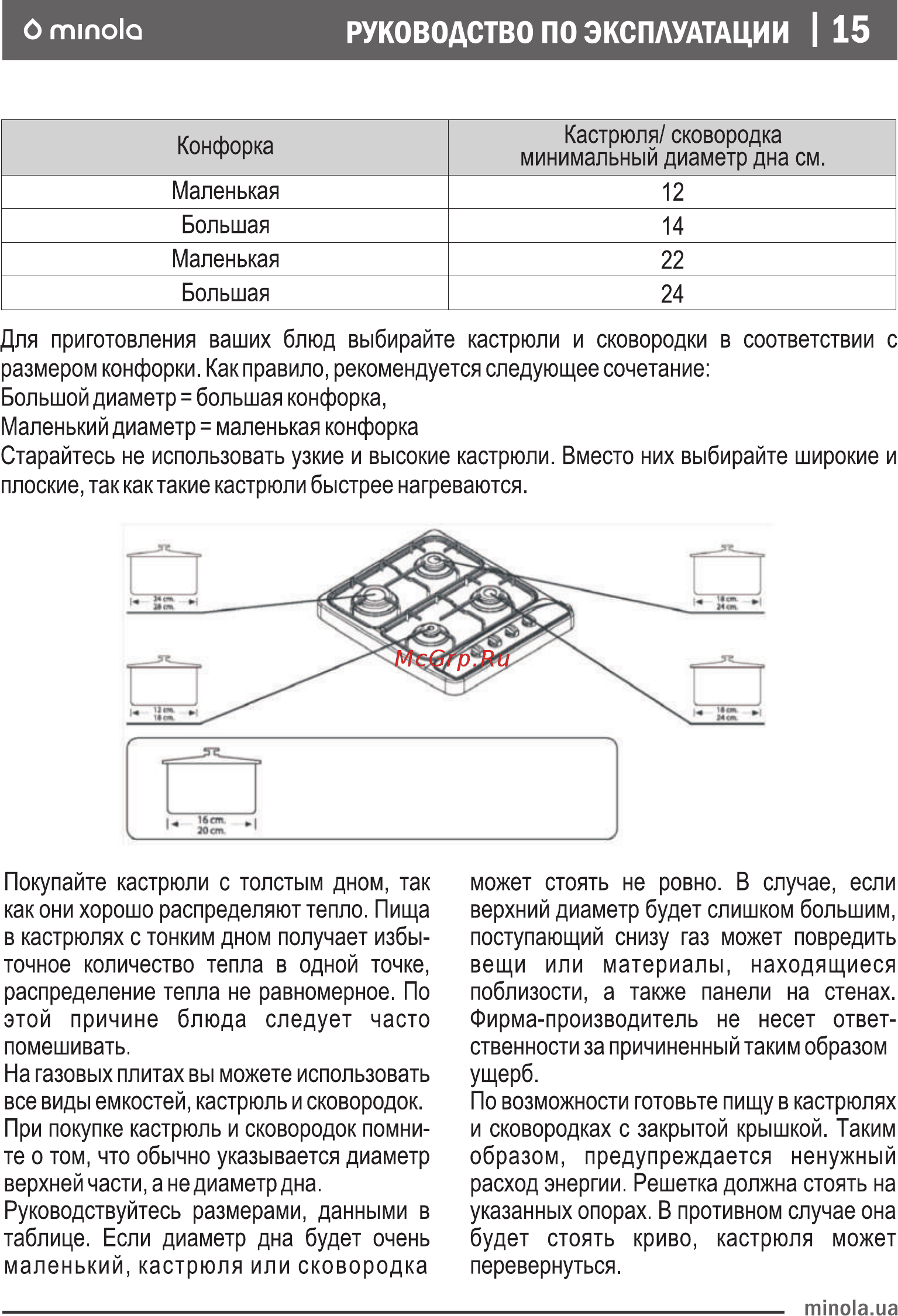 Minola MGG 61025 WH [15/40] Страница 15