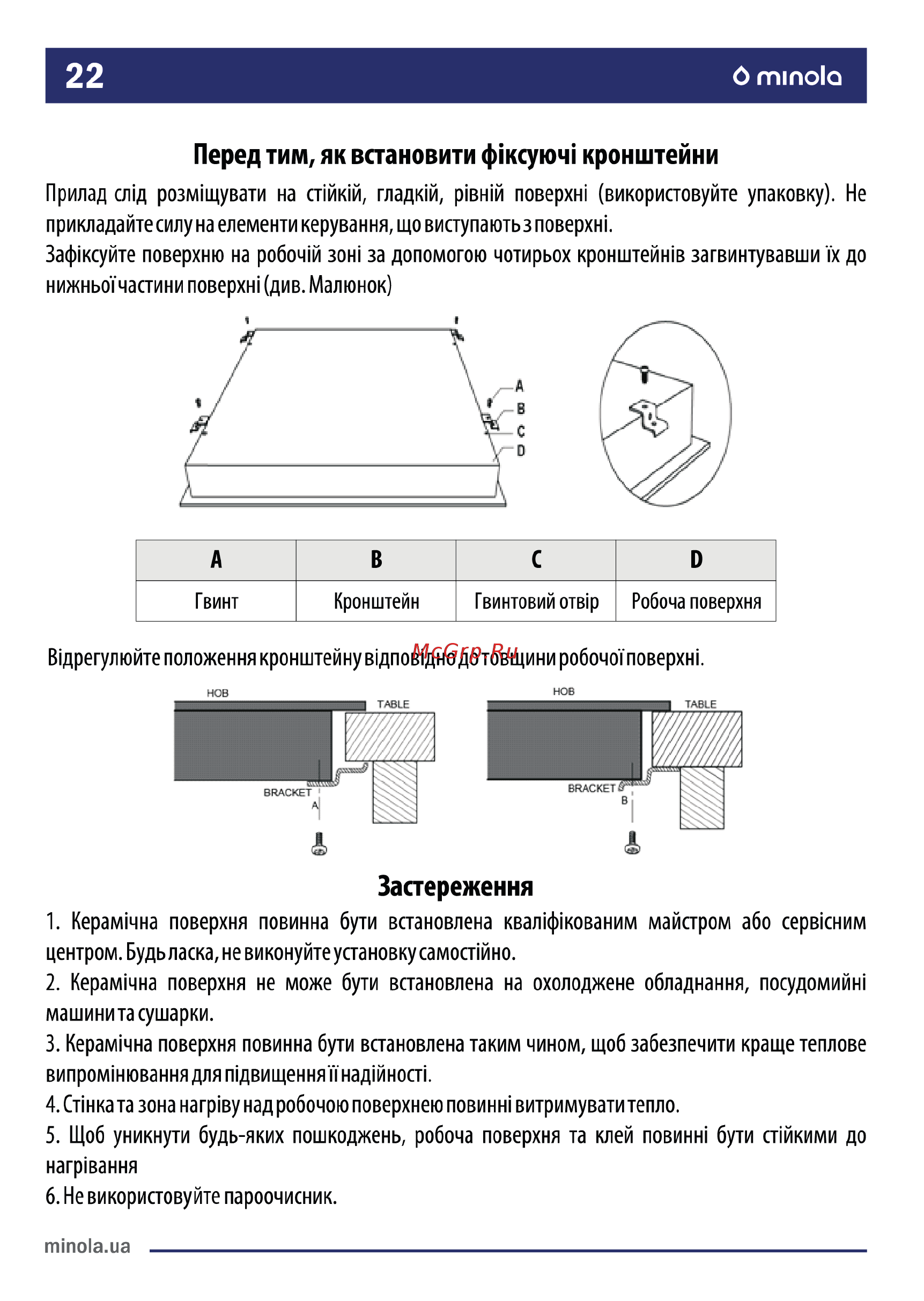 Minola MVH 6442 GBL Инструкция по эксплуатации онлайн [22/67] 547551