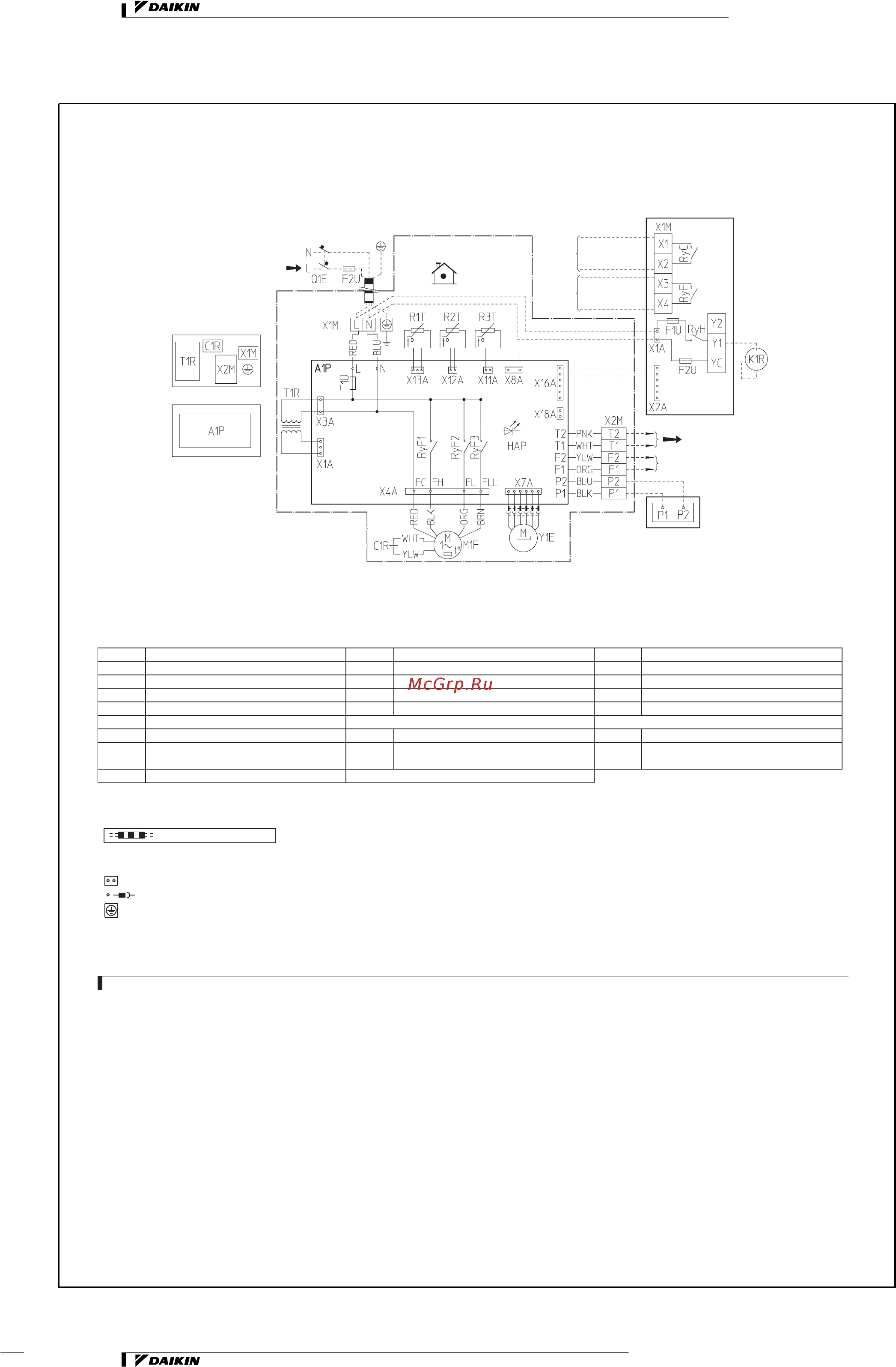 Daikin REYQ12MY1B [133/206] Монтажная схема