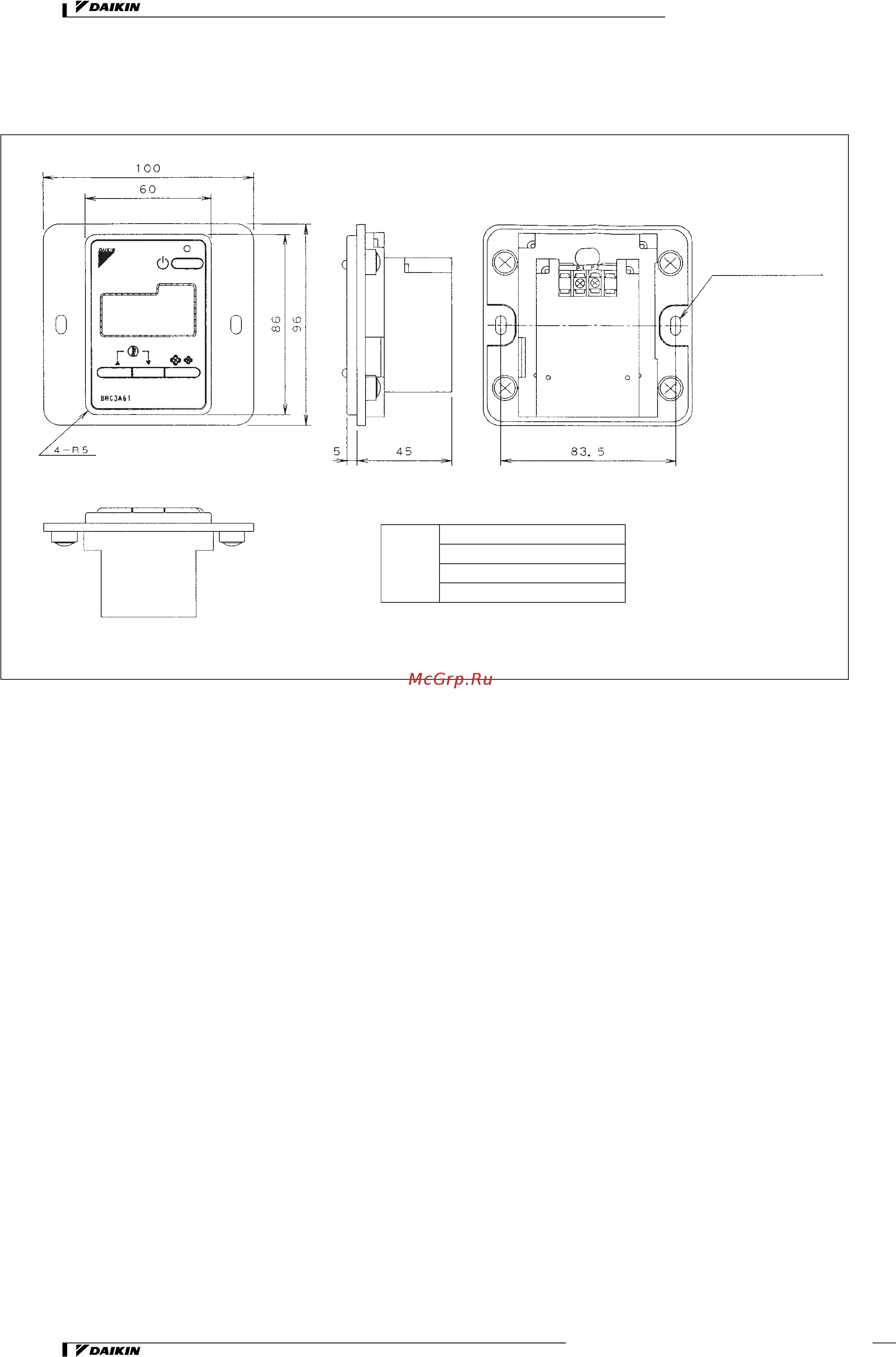 Daikin REYQ12MY1B [188/206] Упрощенный пульт дистанционного управлениядля гостиниц brc3a61