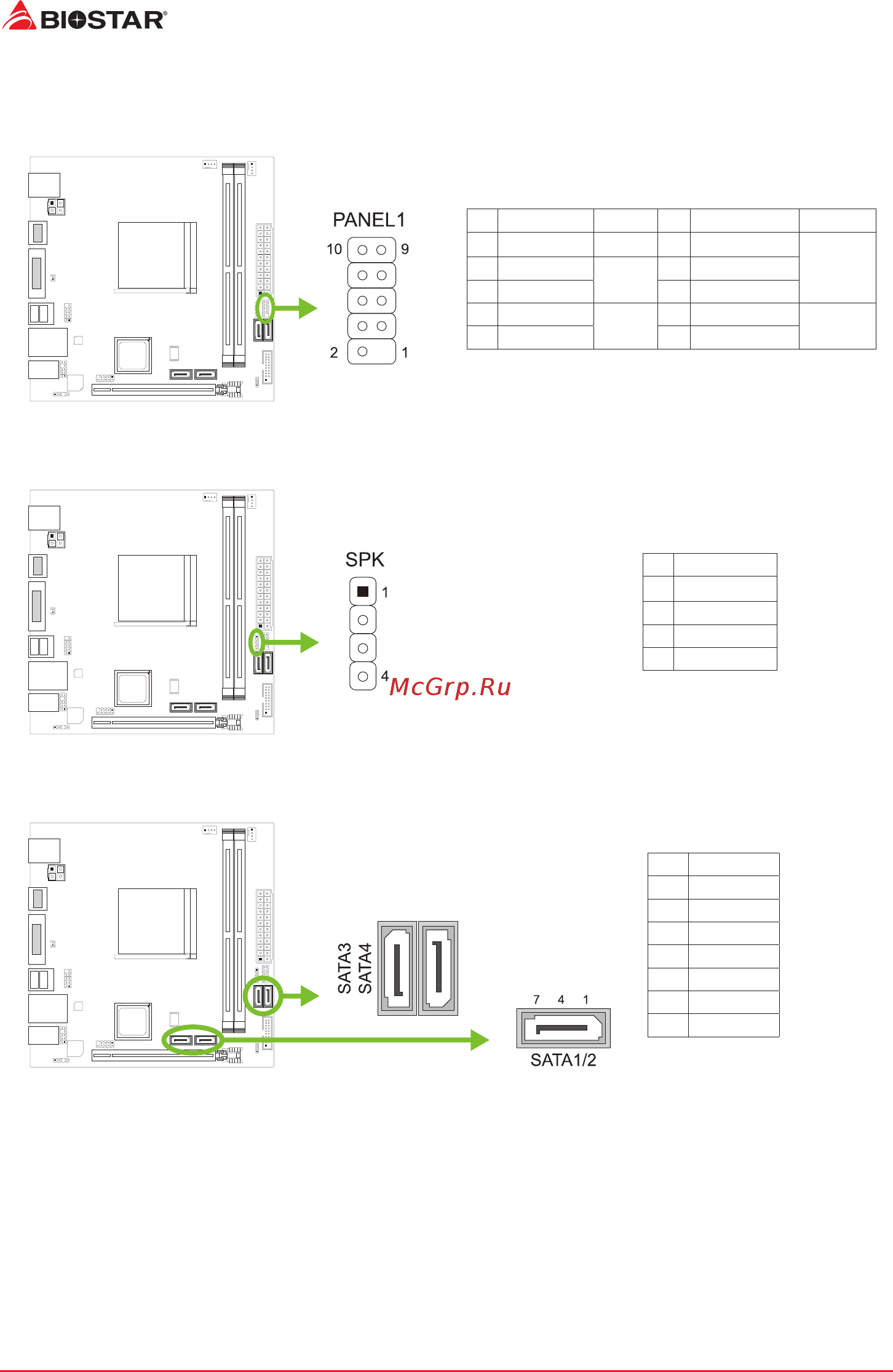 Biostar X470NH Версия 6.X [16/64] Panel1 front panel header