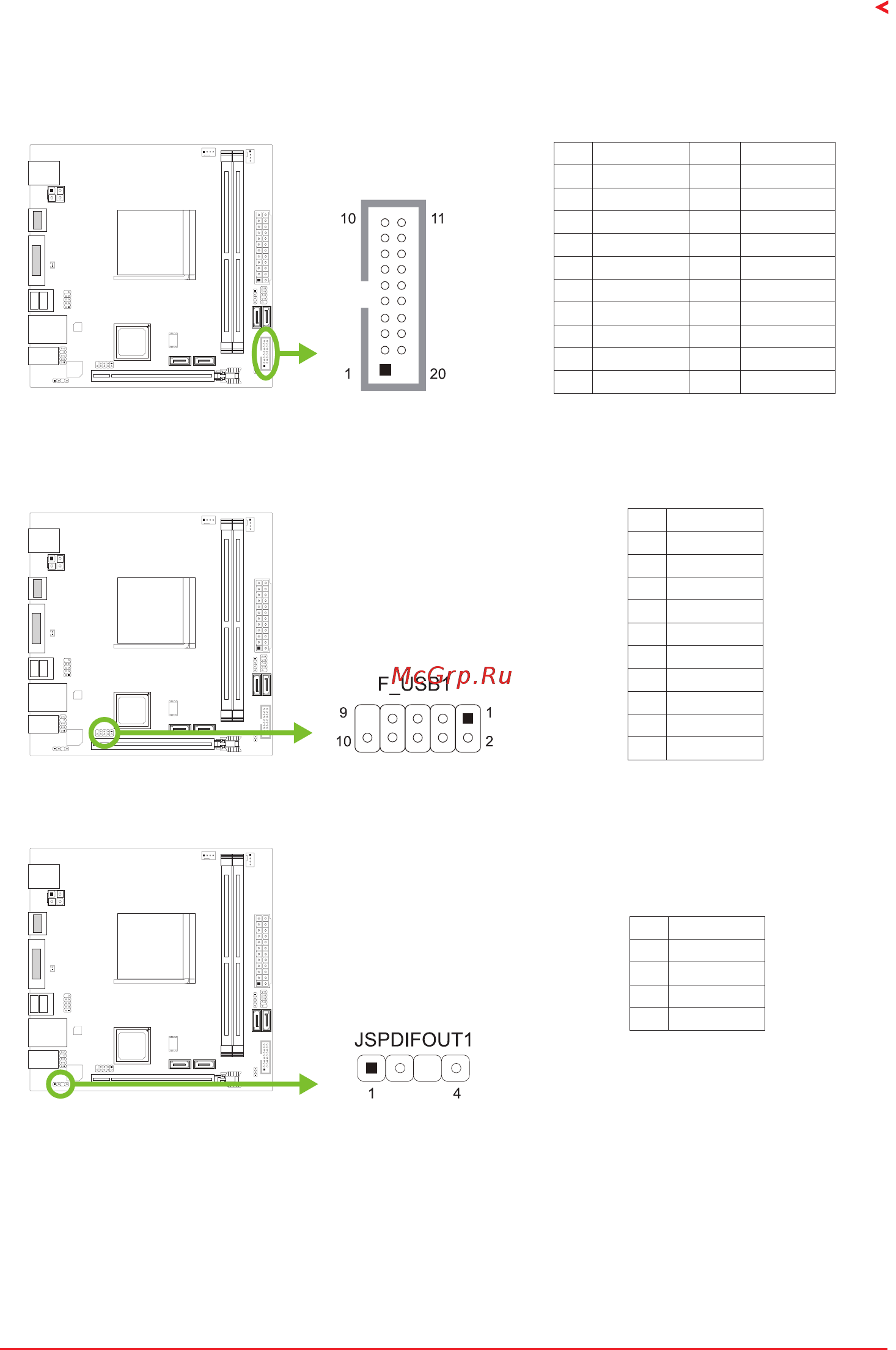 Biostar X470NH Версия 6.X [17/64] F_usb1 header for usb 2 ports at front panel