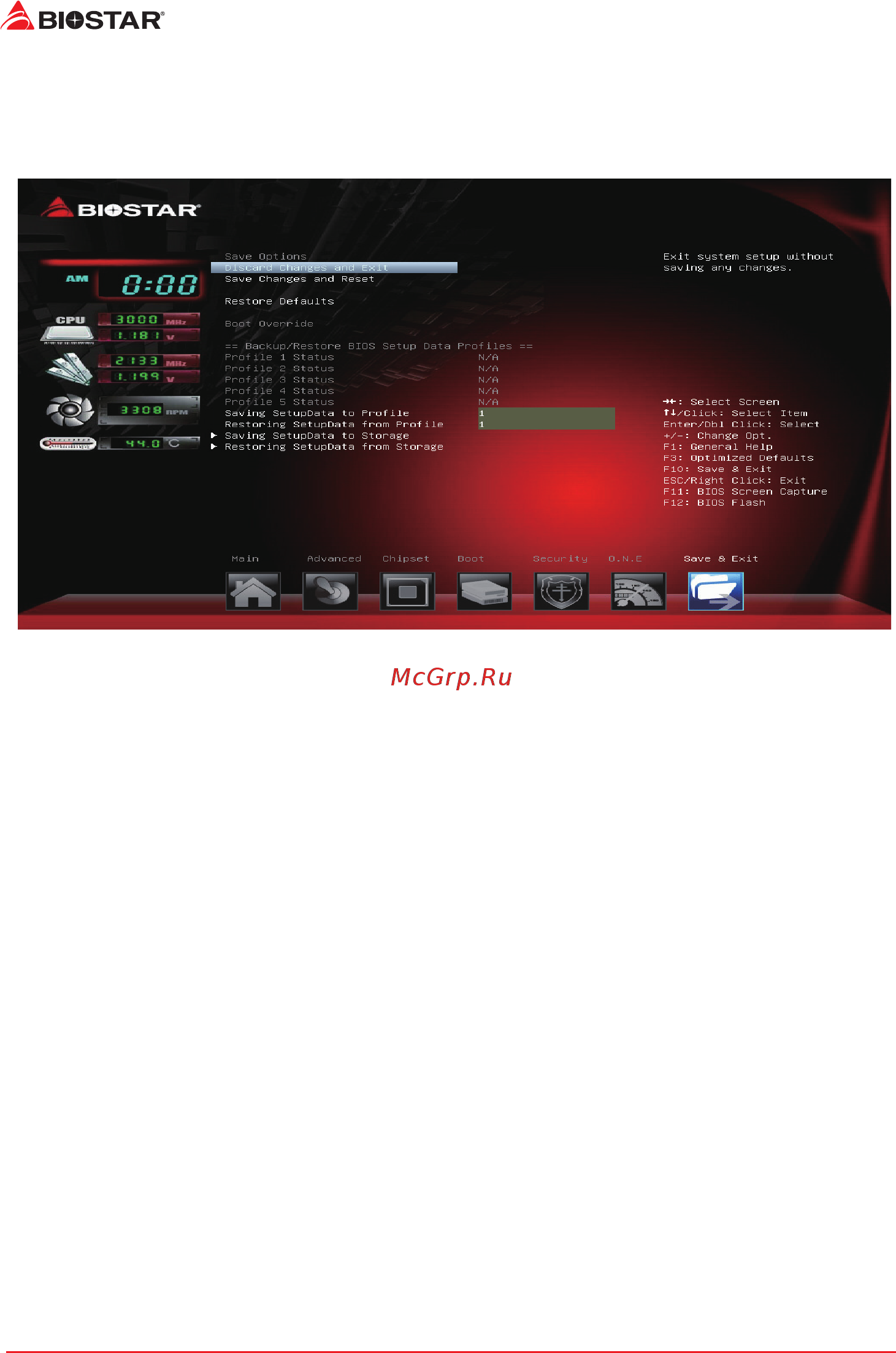 Biostar B450MH Версия 6.3 [34/34] Restore defaults
