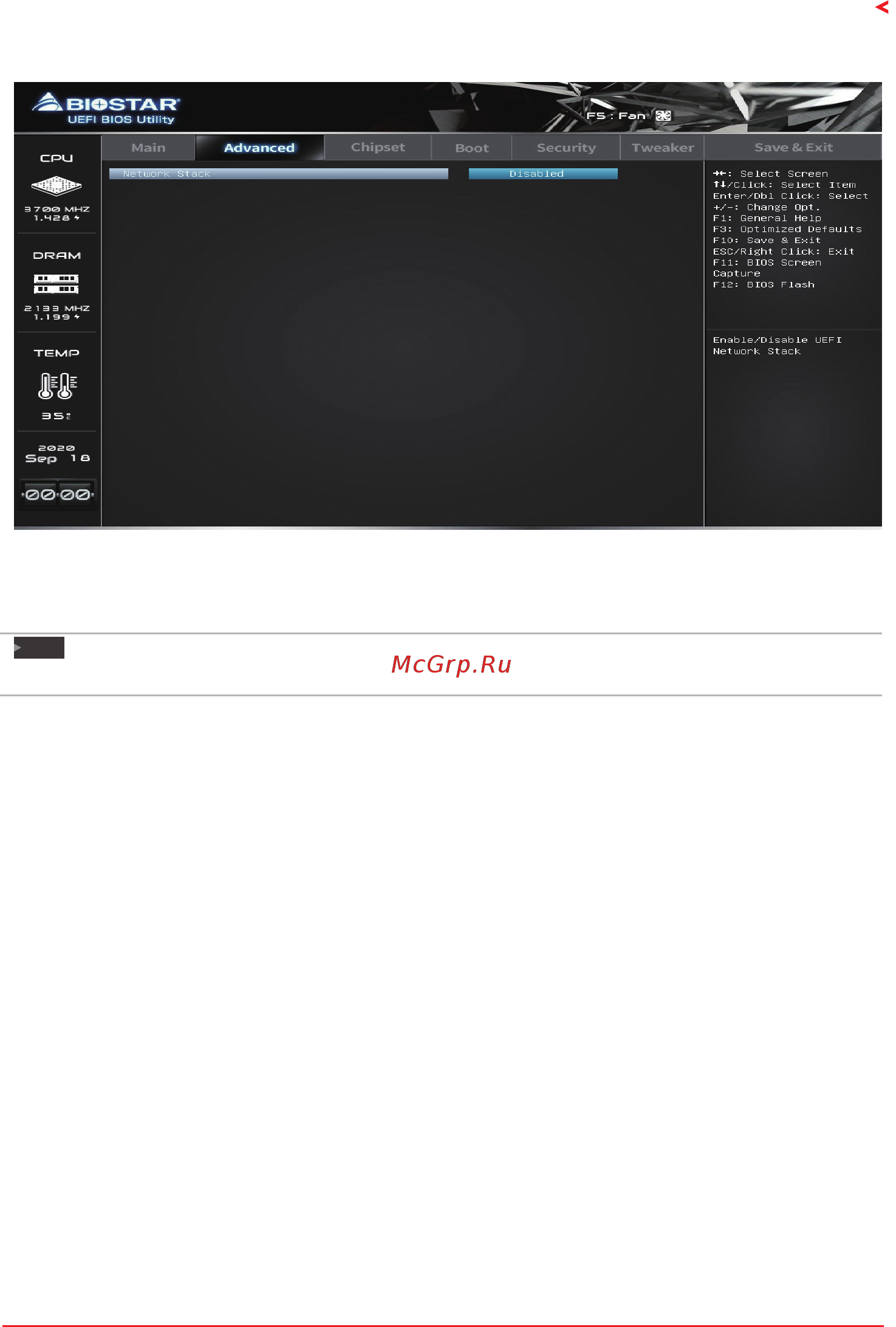 Biostar B450MX Версия 6.0 [21/33] Network stack configuration