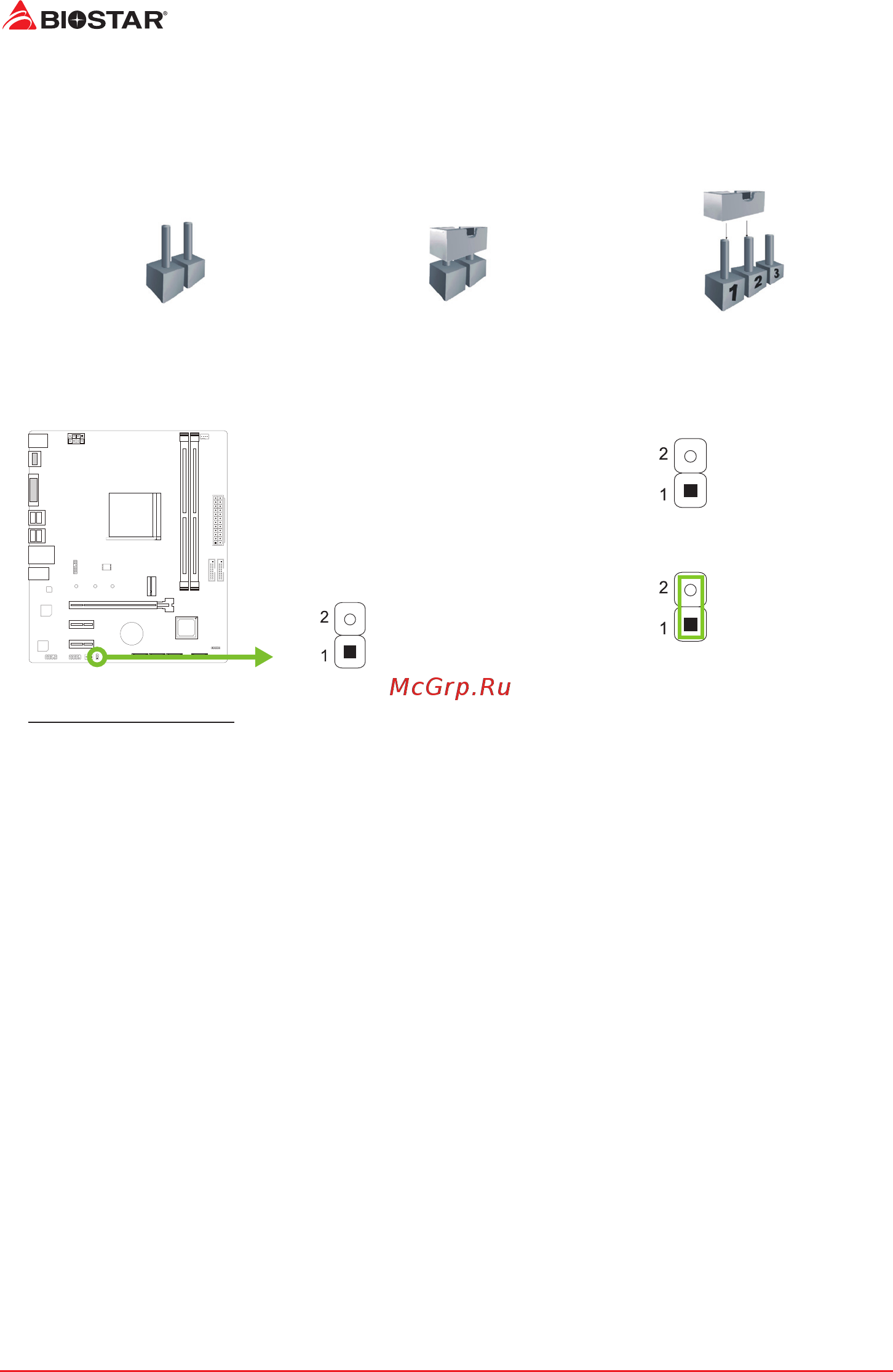 Biostar B550MH Версия 6.1 [94/110] 6 跳線設定