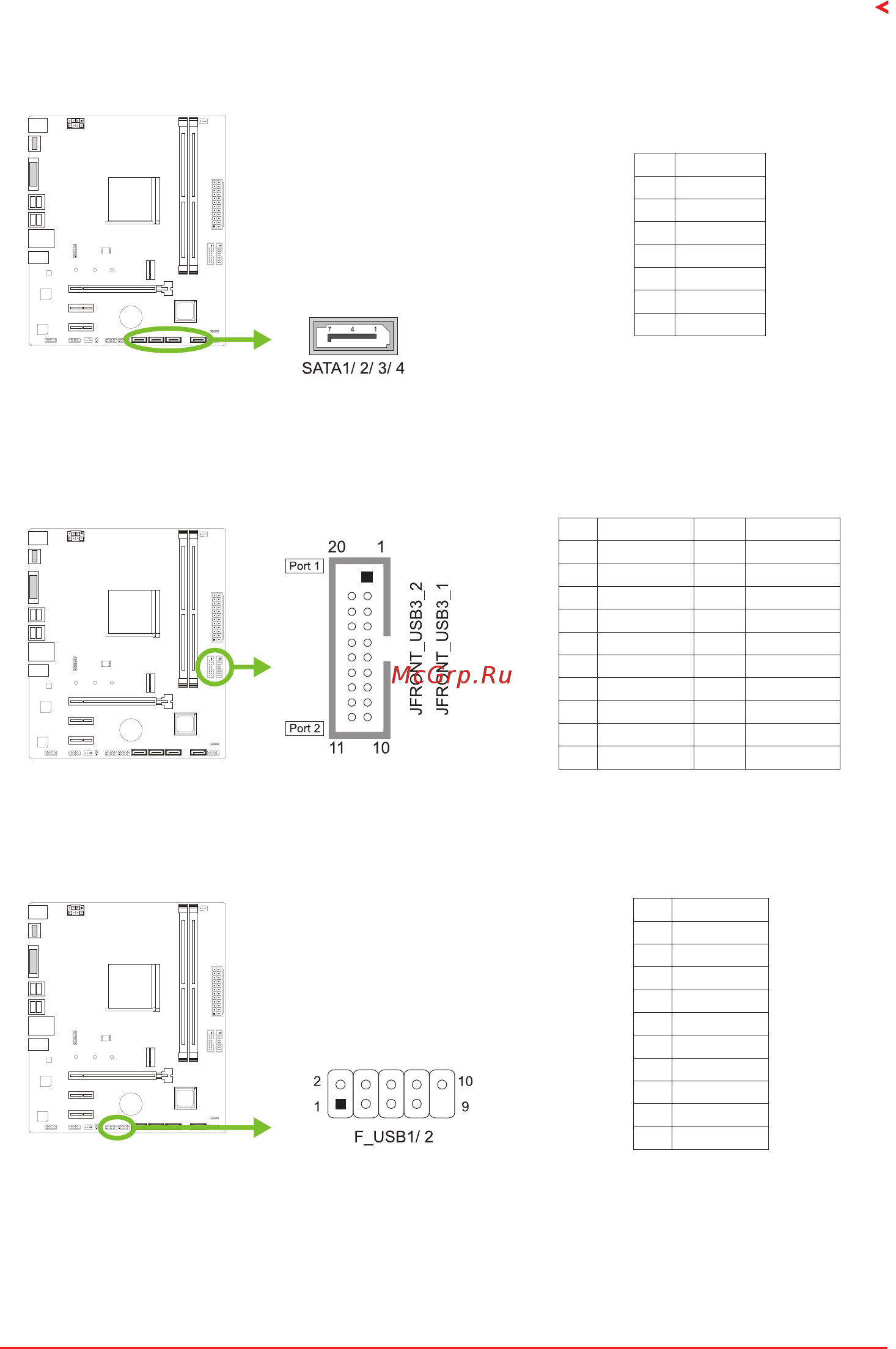 Biostar A520MH Версия 6.1 [19/142] Sata1 sata2 sata3 sata4 serial ata 6 gb s connectors