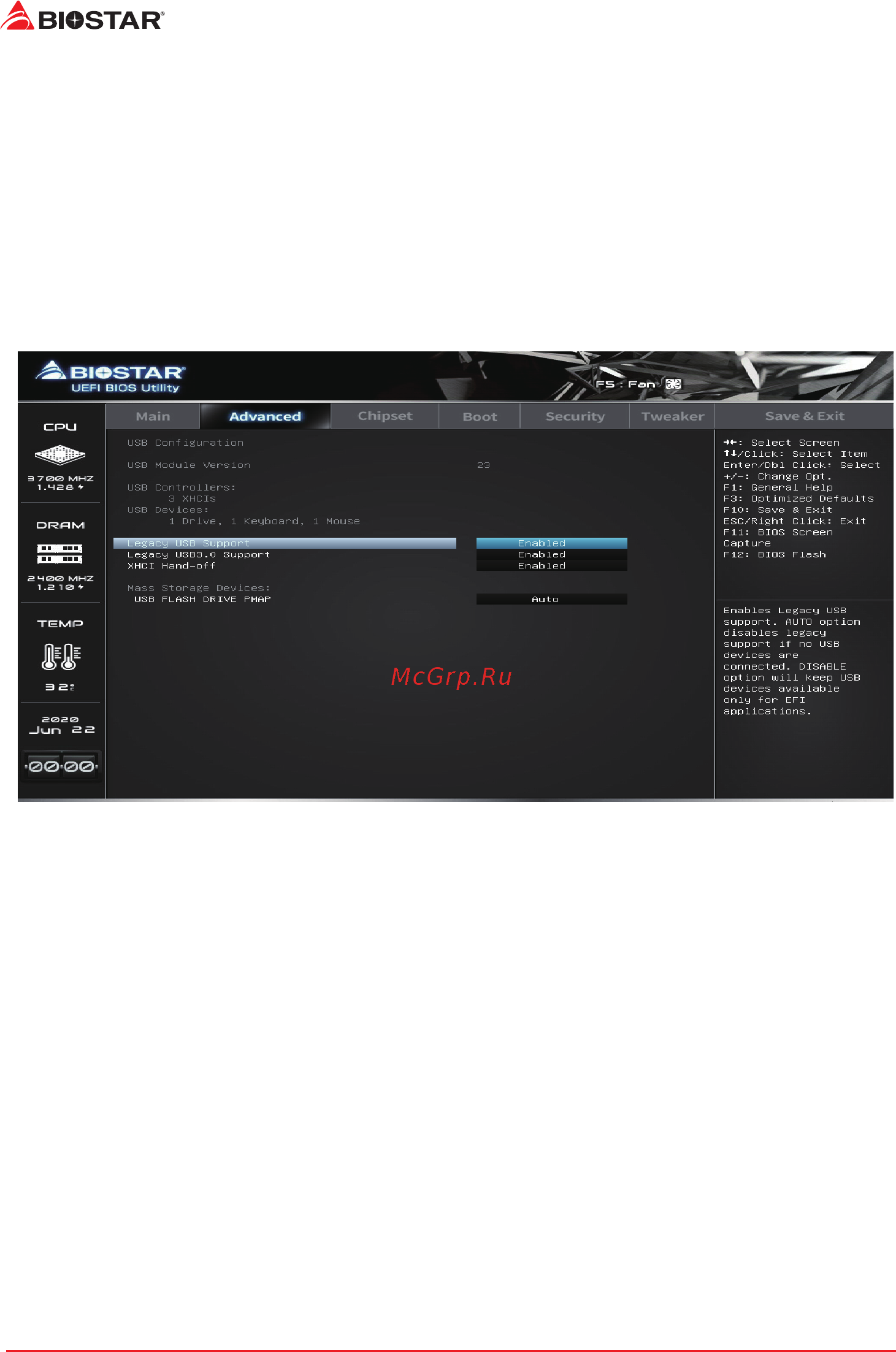 Biostar A32M2 Версия 6.0 [18/35] Usb configuration