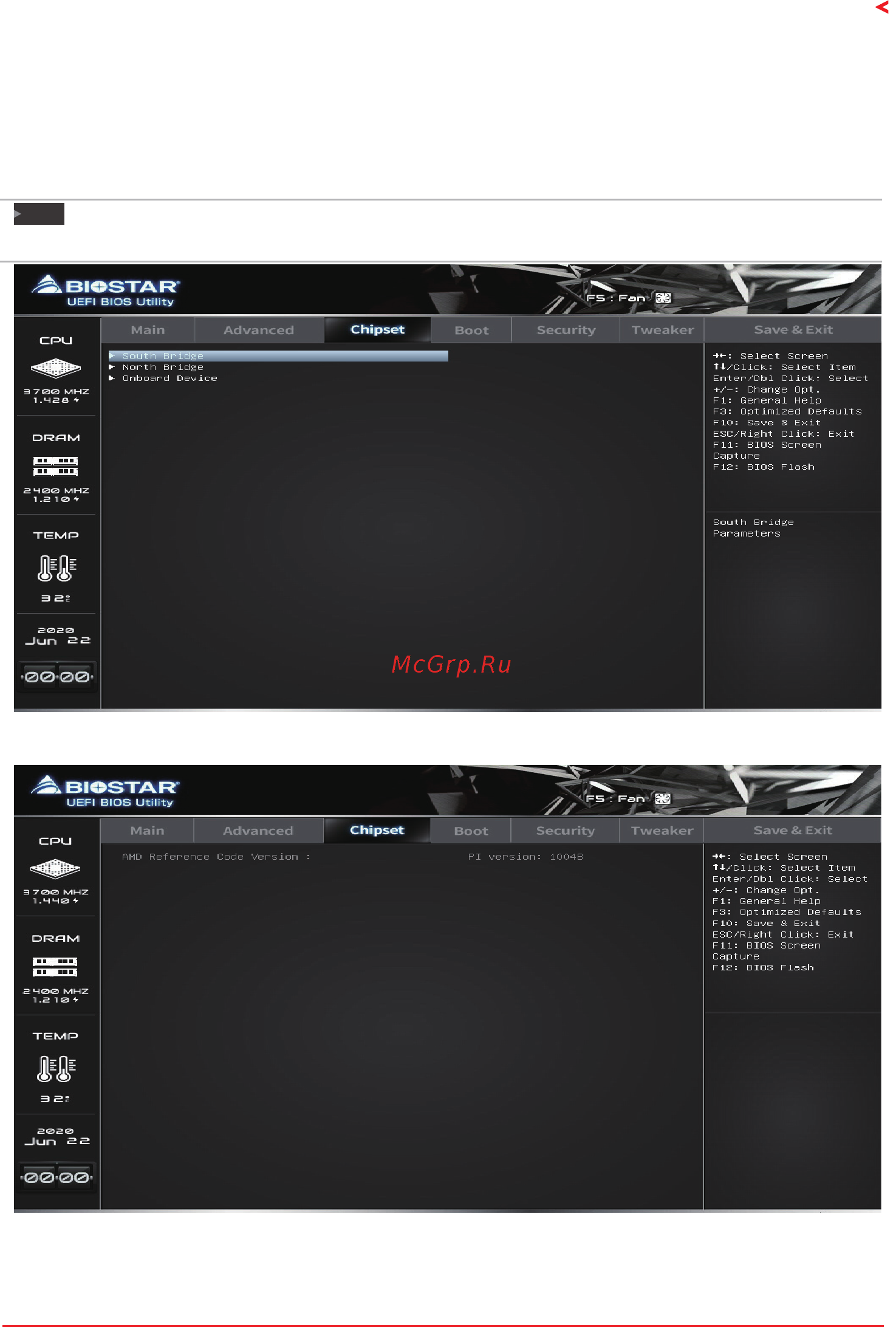 Biostar A32M2 Версия 6.0 [23/35] Chipset menu