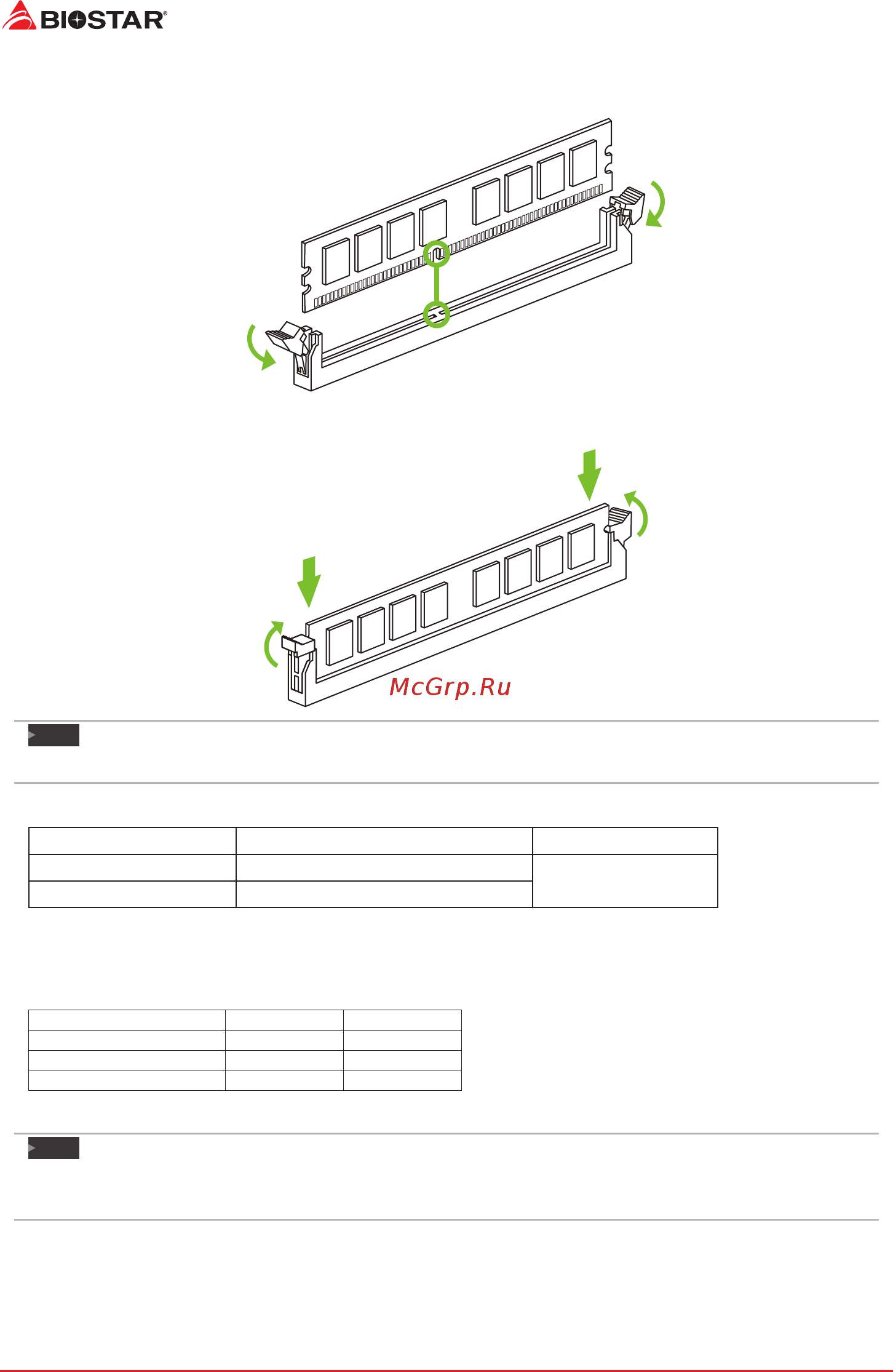 Biostar A68MDE Версия 7.x [10/59] Dual channel memory installation