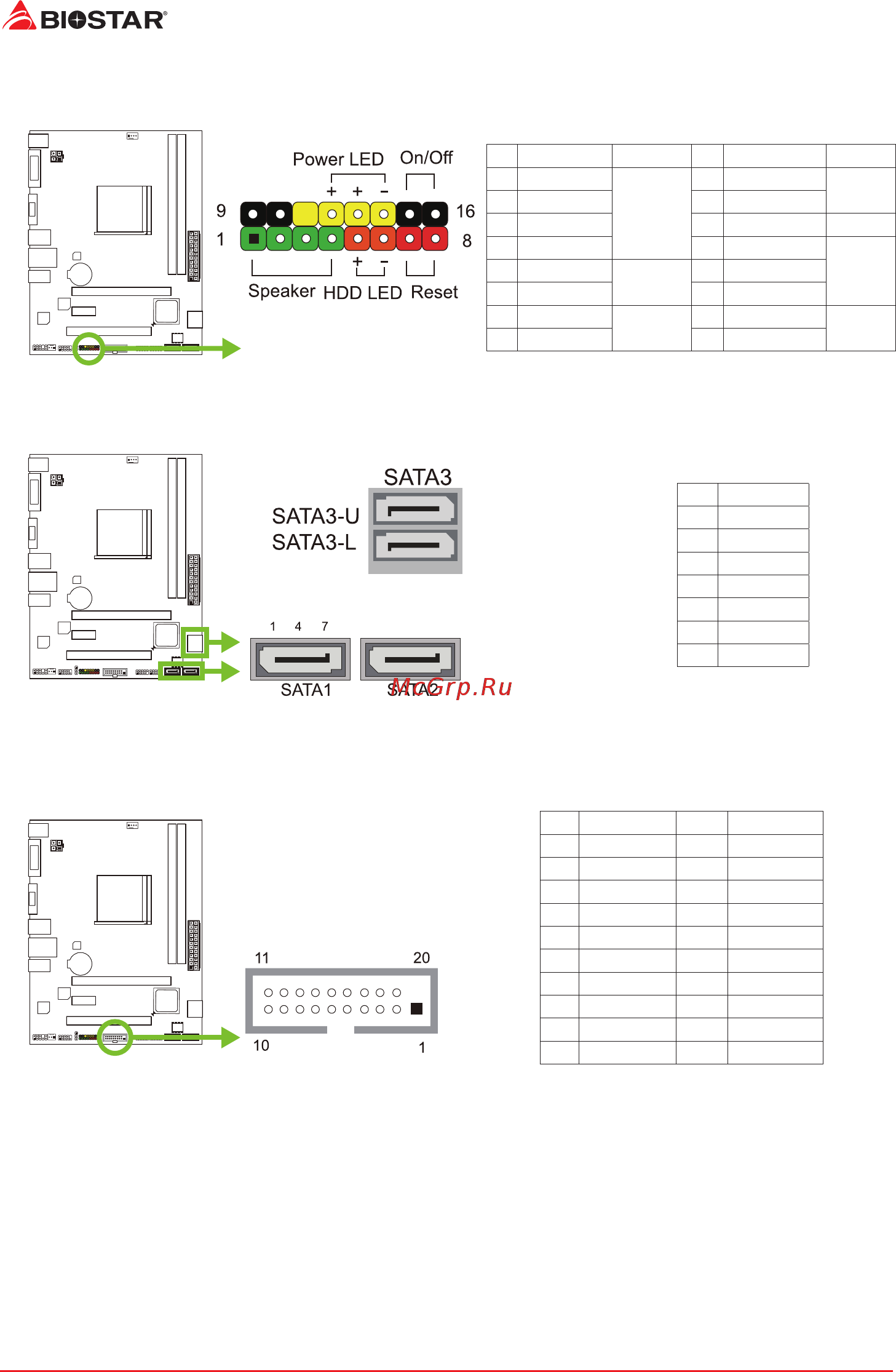 Biostar A68MD PRO Версия 6.2 [14/32] Jfront_usb3_1 header for usb 3 ports at front panel