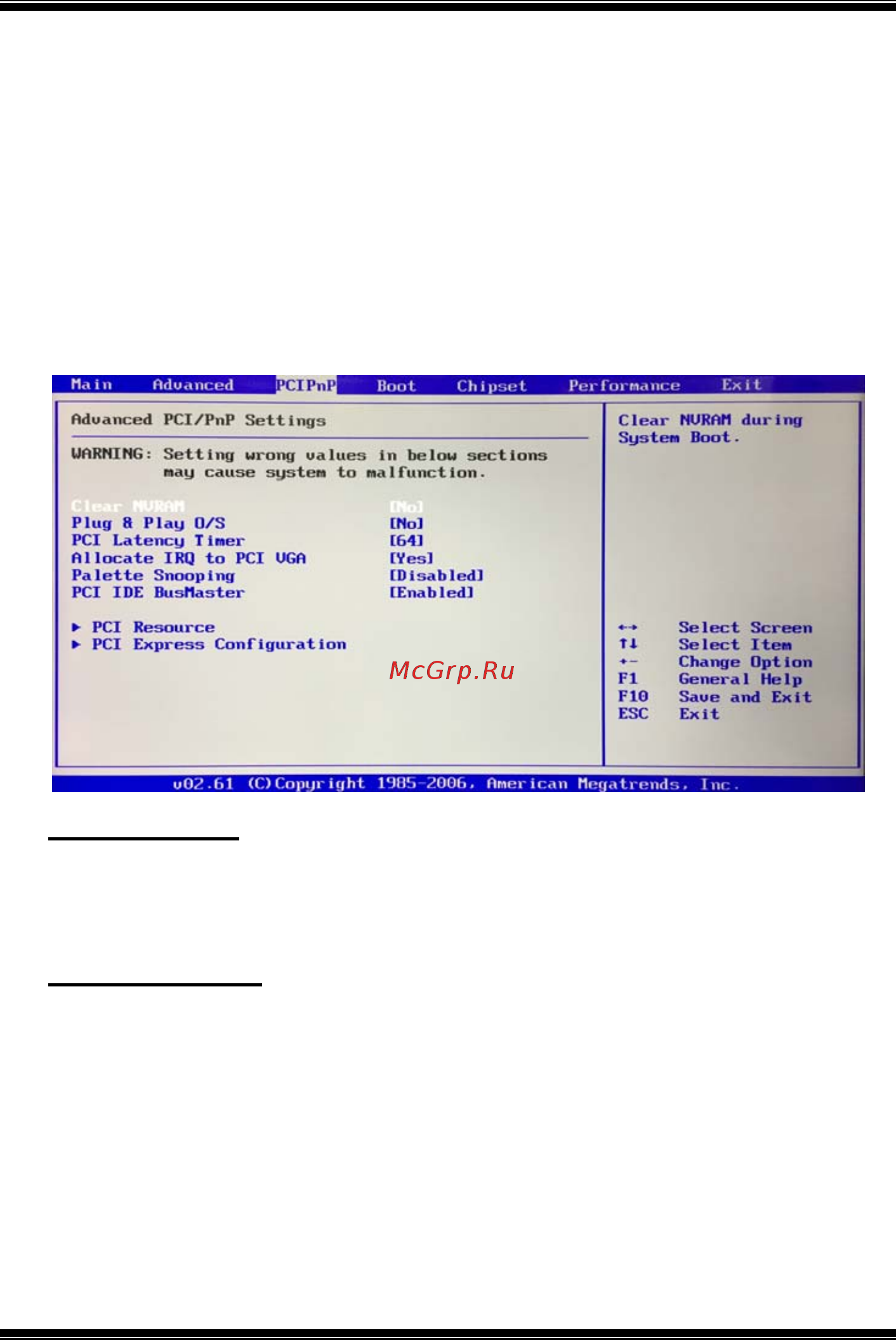 Biostar A960D+V3 Версия 6.x [15/33] Pcipnp menu