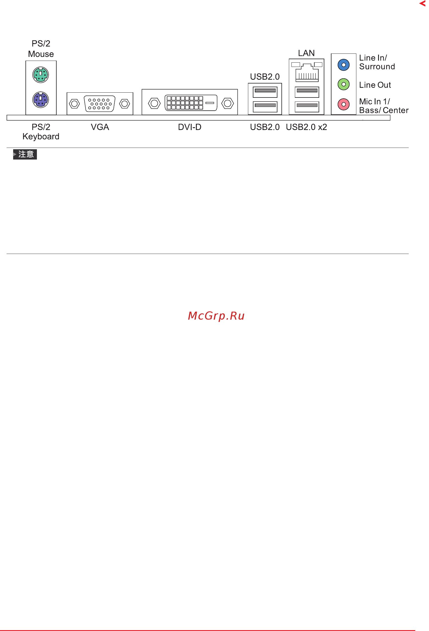 Biostar A960D+V3 Версия 6.x [37/59] 4 后置面板接口