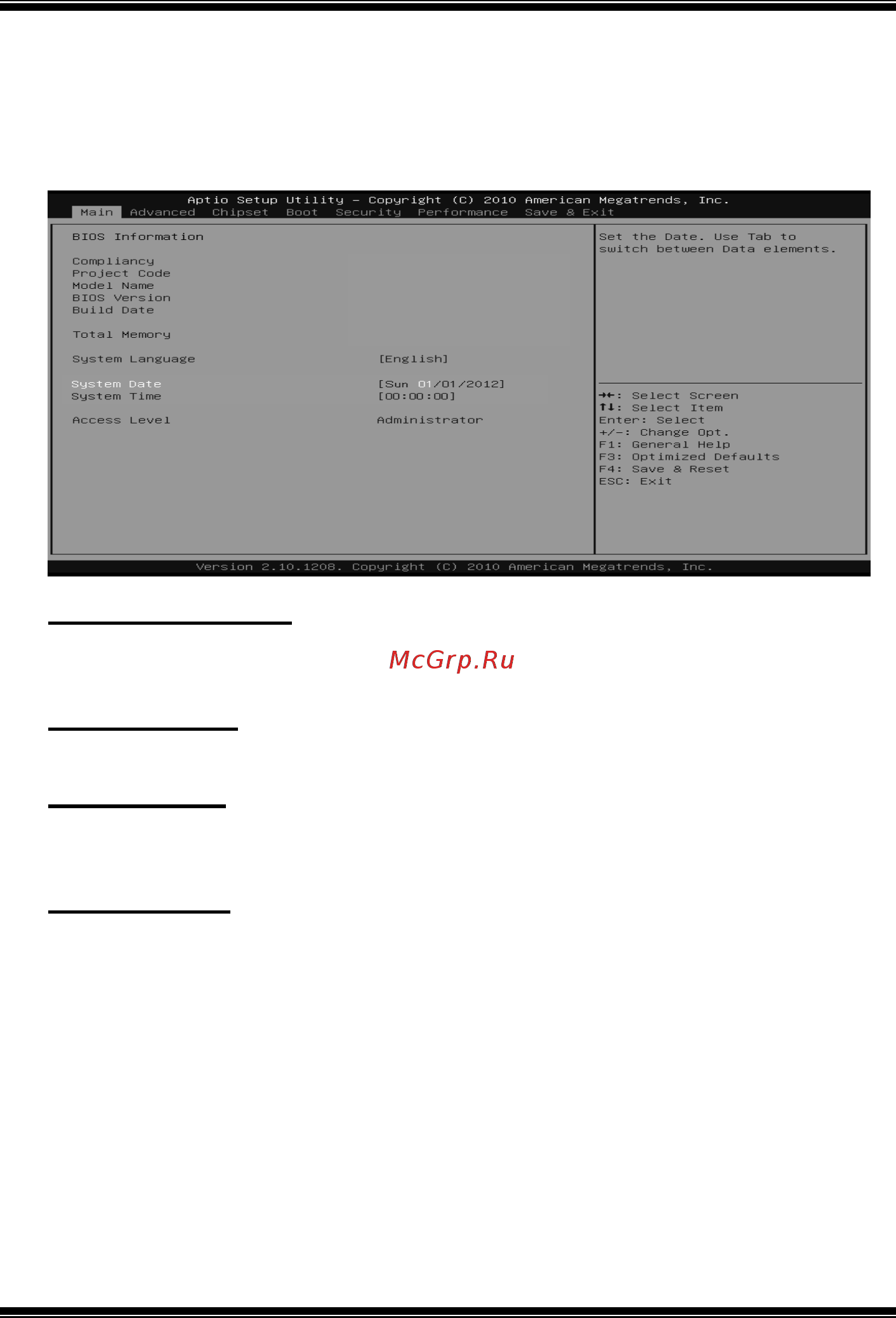 Biostar TA970 Версия 5.3 [4/31] Bios information