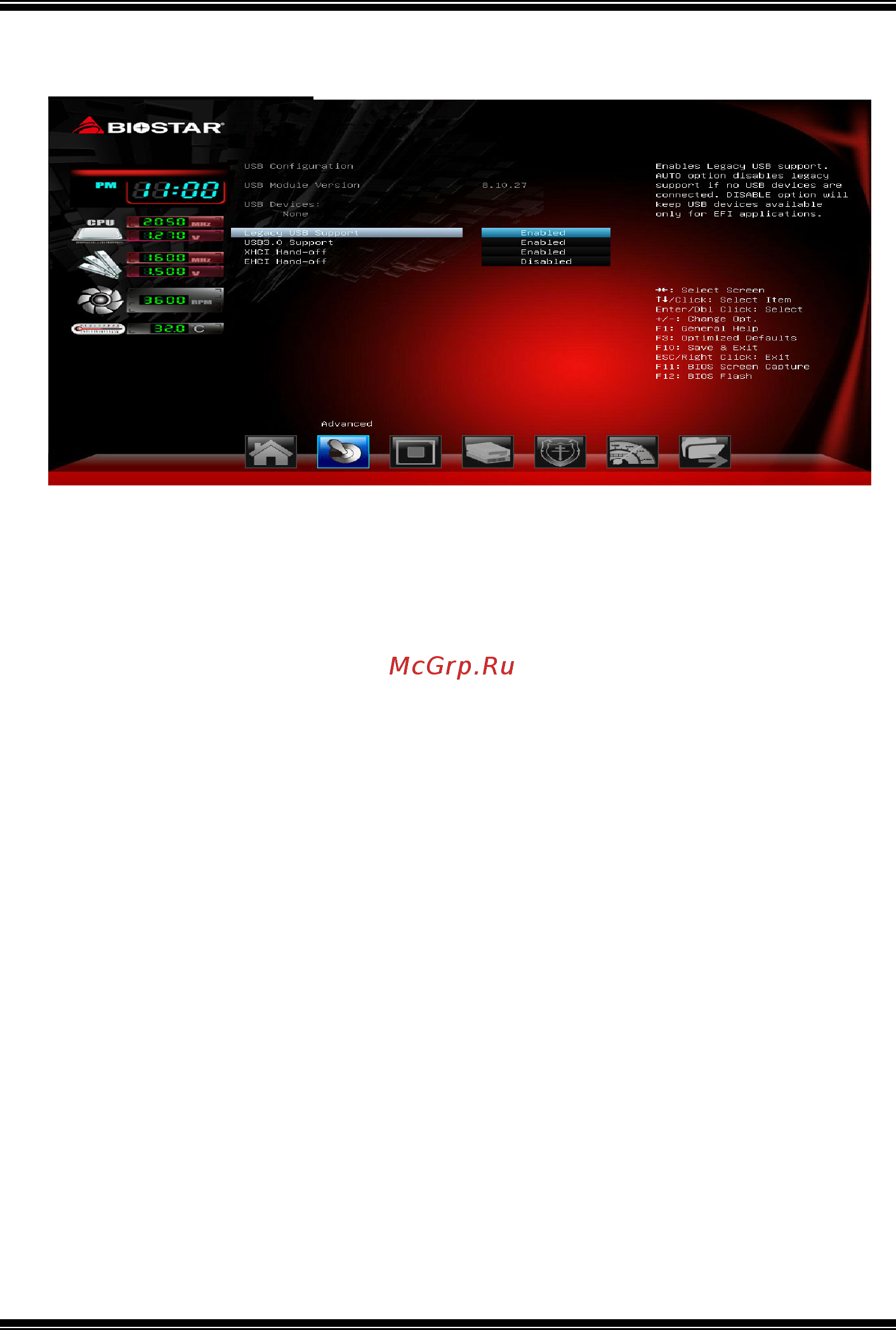 Biostar AM1ML Версия 7.x [11/32] Usb configuration