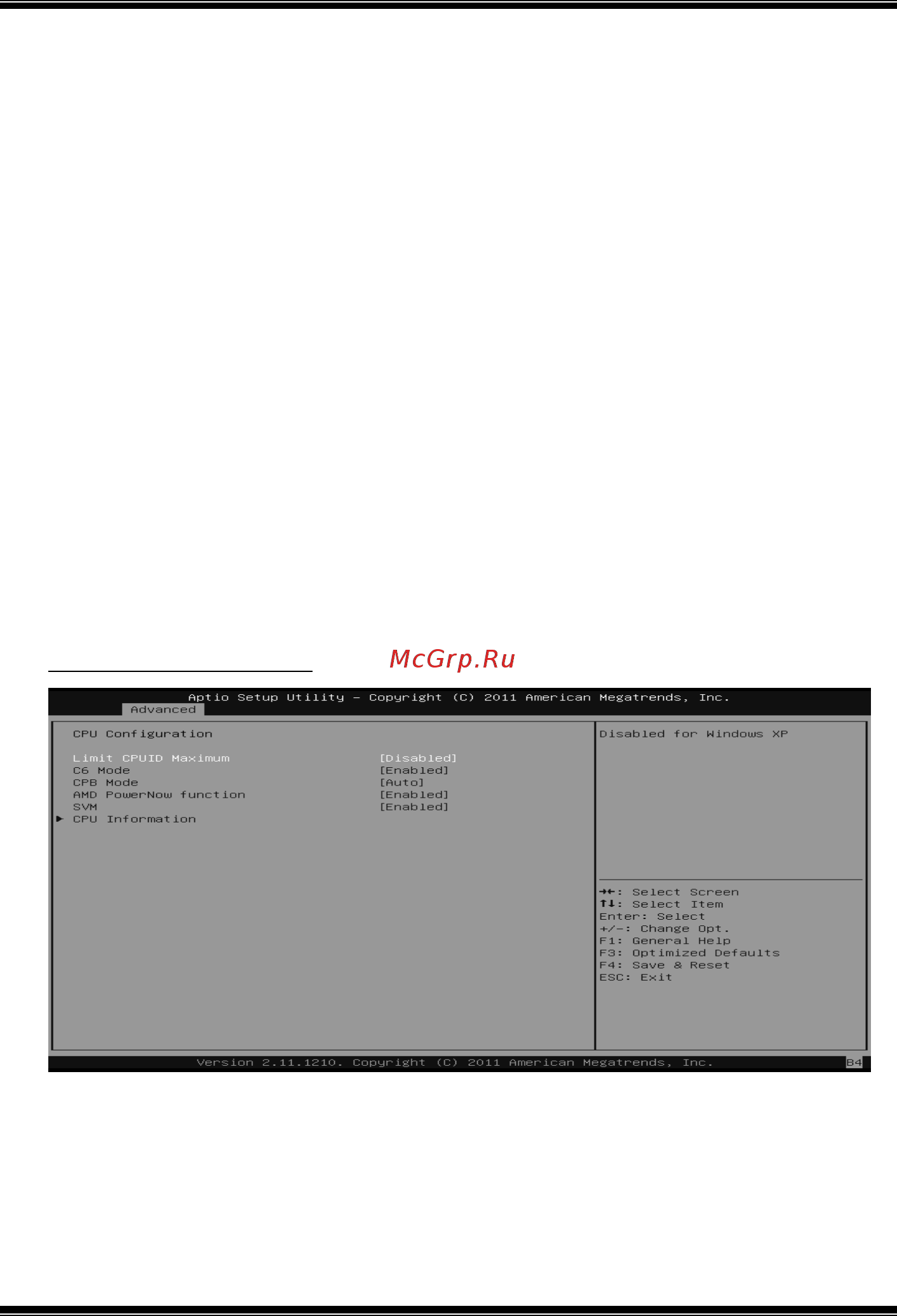 Biostar A55MH Версия 6.x [9/37] Cpu configuration
