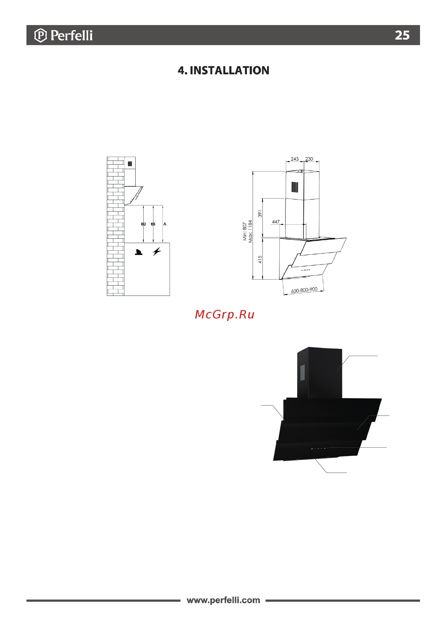 Perfelli DNS 6783 B 1100 BL LED Strip [25/32] Ріс 4 ріс 5