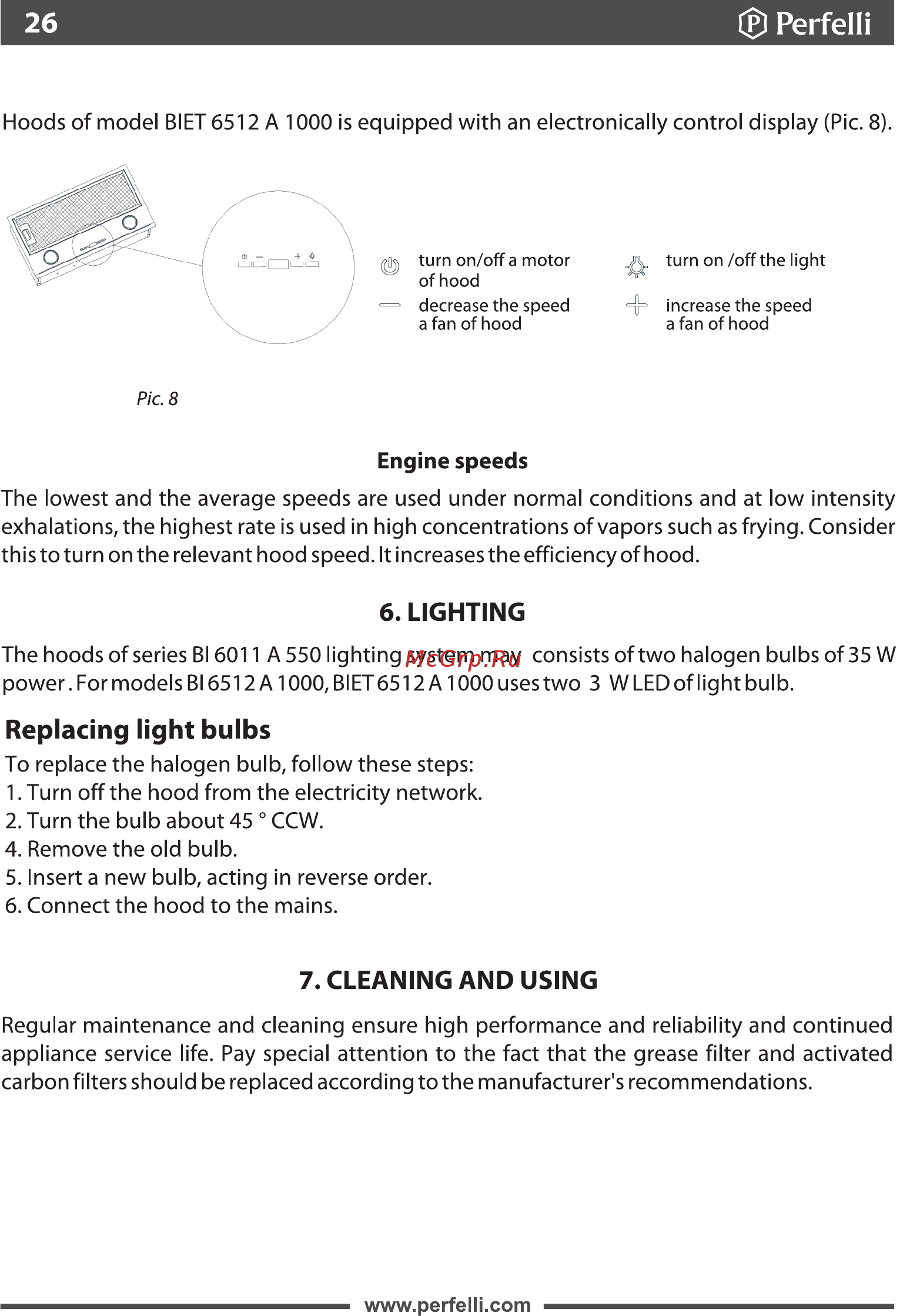 Perfelli BI 6512 A 1000 BL LED [26/28] Perfelli
