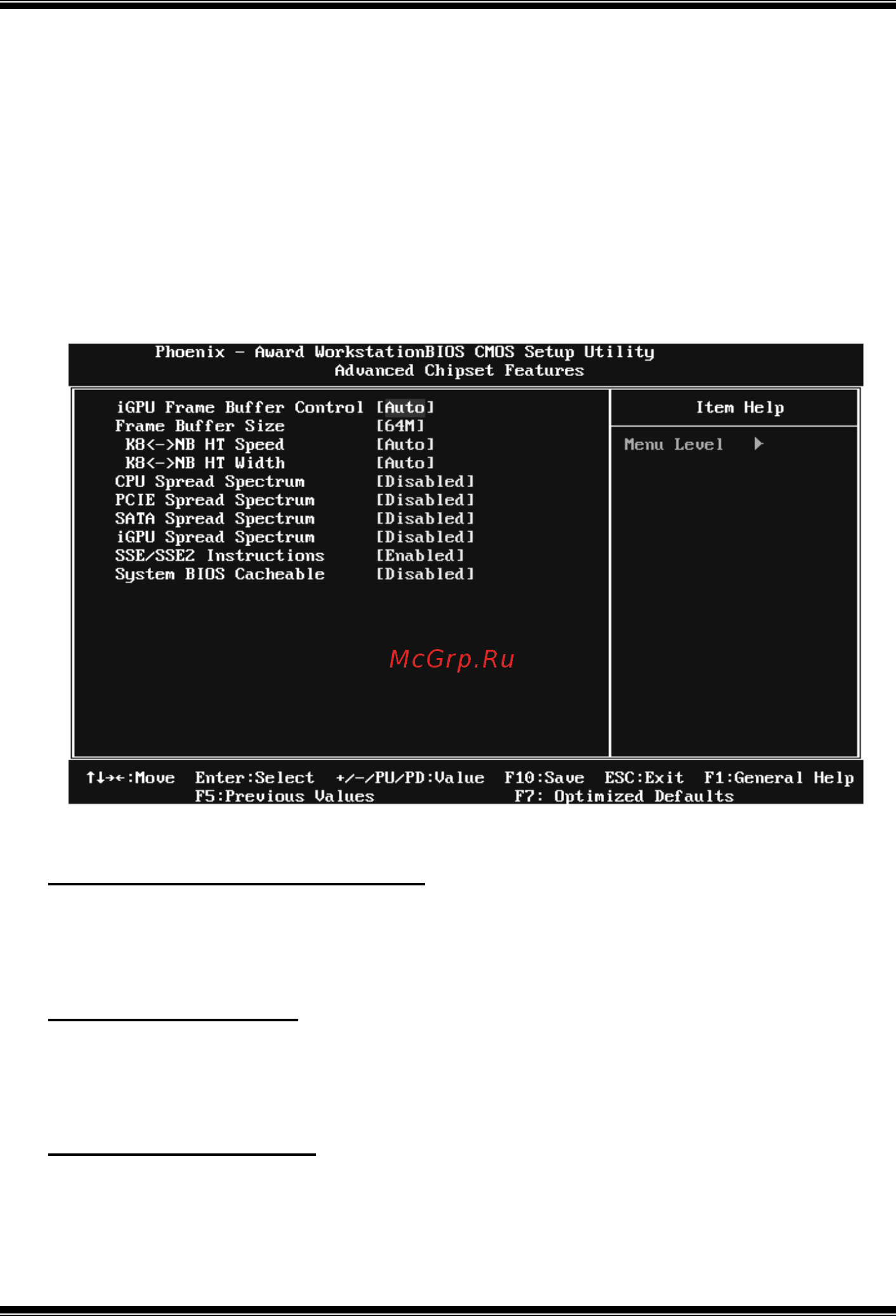 Biostar GF7025-M2 TE Версия 6.x [17/38] Advanced chipset features