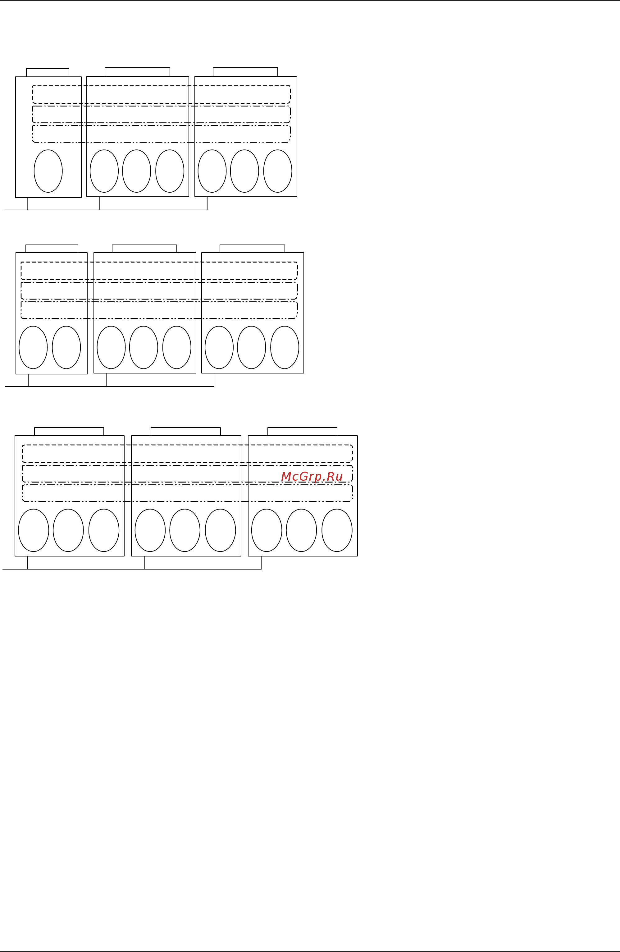 Daikin RXYQ28PHY1 [108/398] In the case of combination of 3 outdoor units the above diagram shows master unit slave unit 1 and slave unit 2 from left to right compressors may operate in any pattern other than those mentioned above according to the operating status