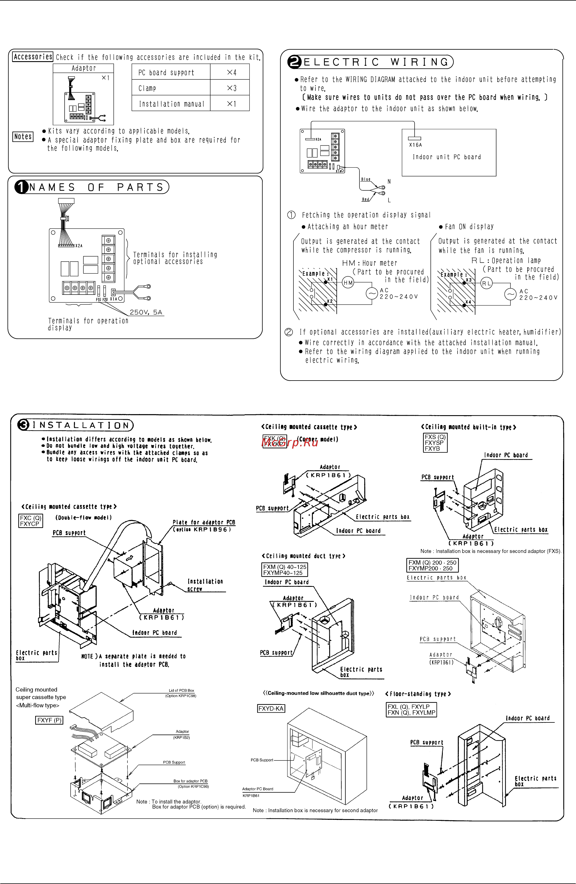 Daikin RXYQ48PY1 [452/487] Adaptor for wiring