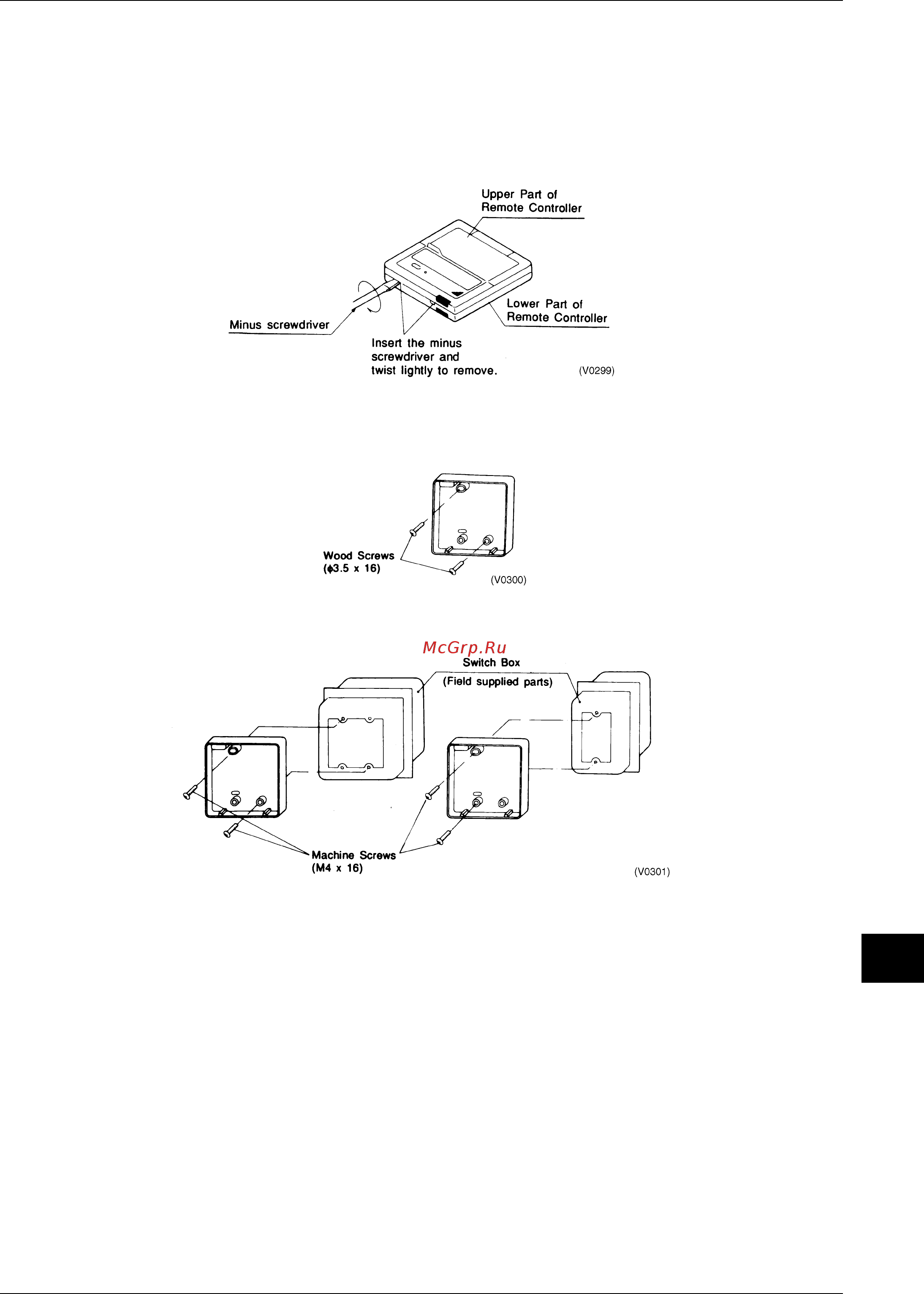 Daikin RXYQ5PY1 [465/487] Remote controller mounting instructions