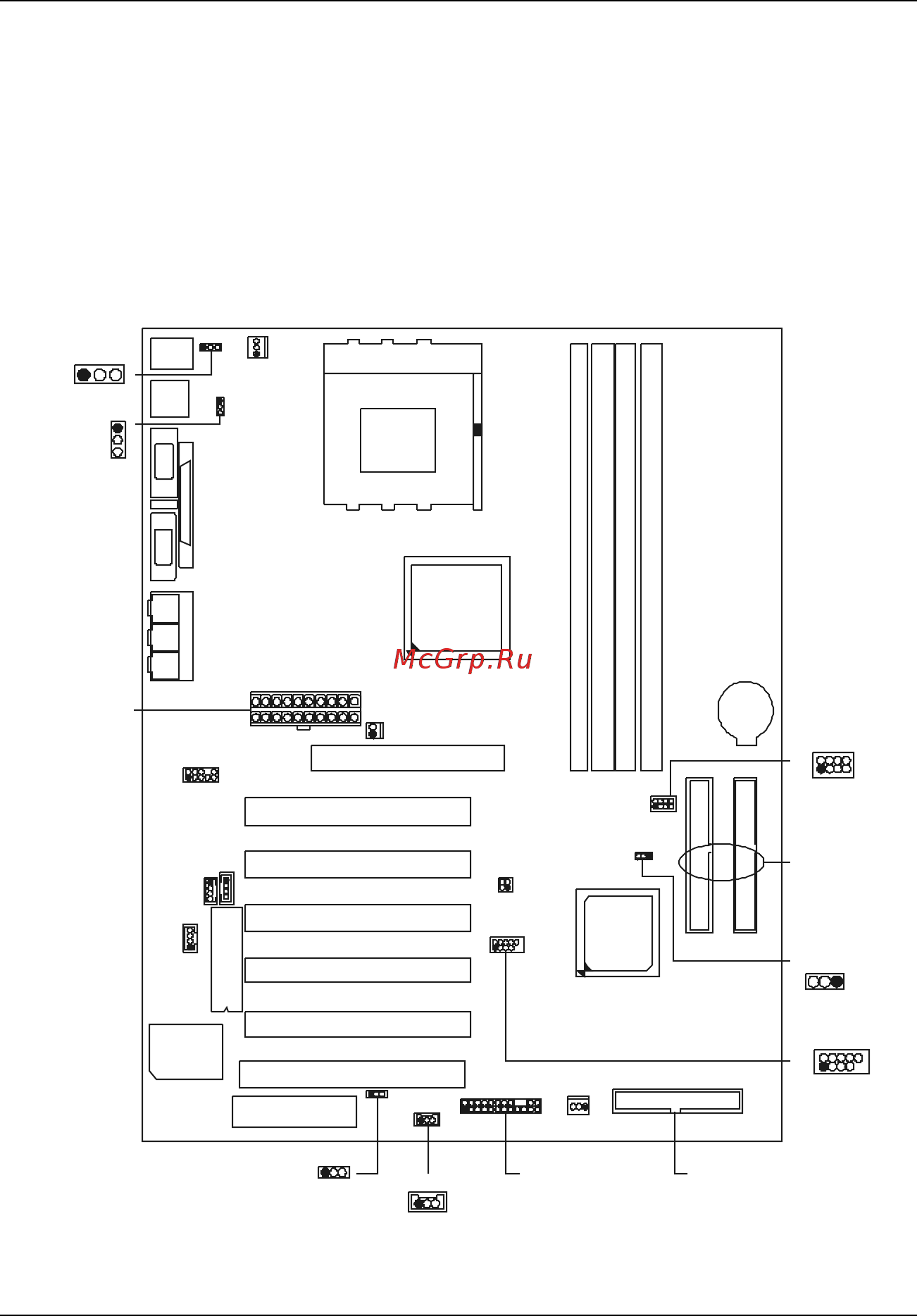 Biostar M7VIB [21/73] Connectors headers jumpers