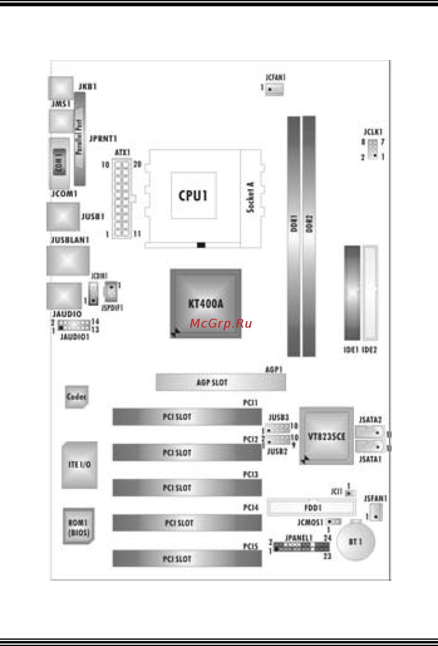 Biostar M7VIT Bravo [3/55] Layout of m7vit bravo