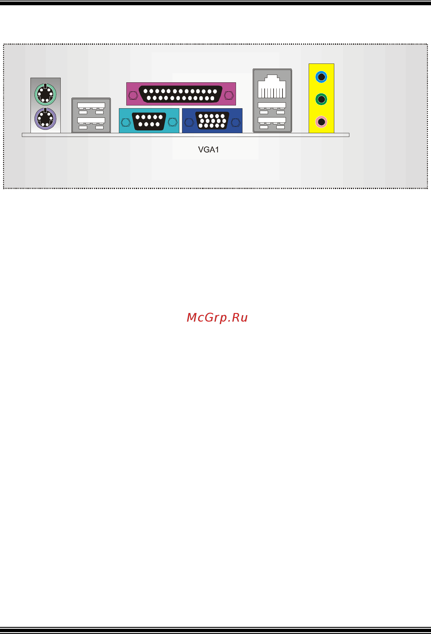Biostar M7SUA [23/36] Back panel connectors