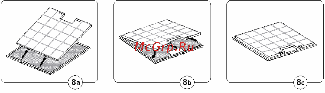 Perfelli TS 6101 BL [17/24] Алюмінієвий жиропоглинаючий фільтр утримує частинки жиру які виходять від плити