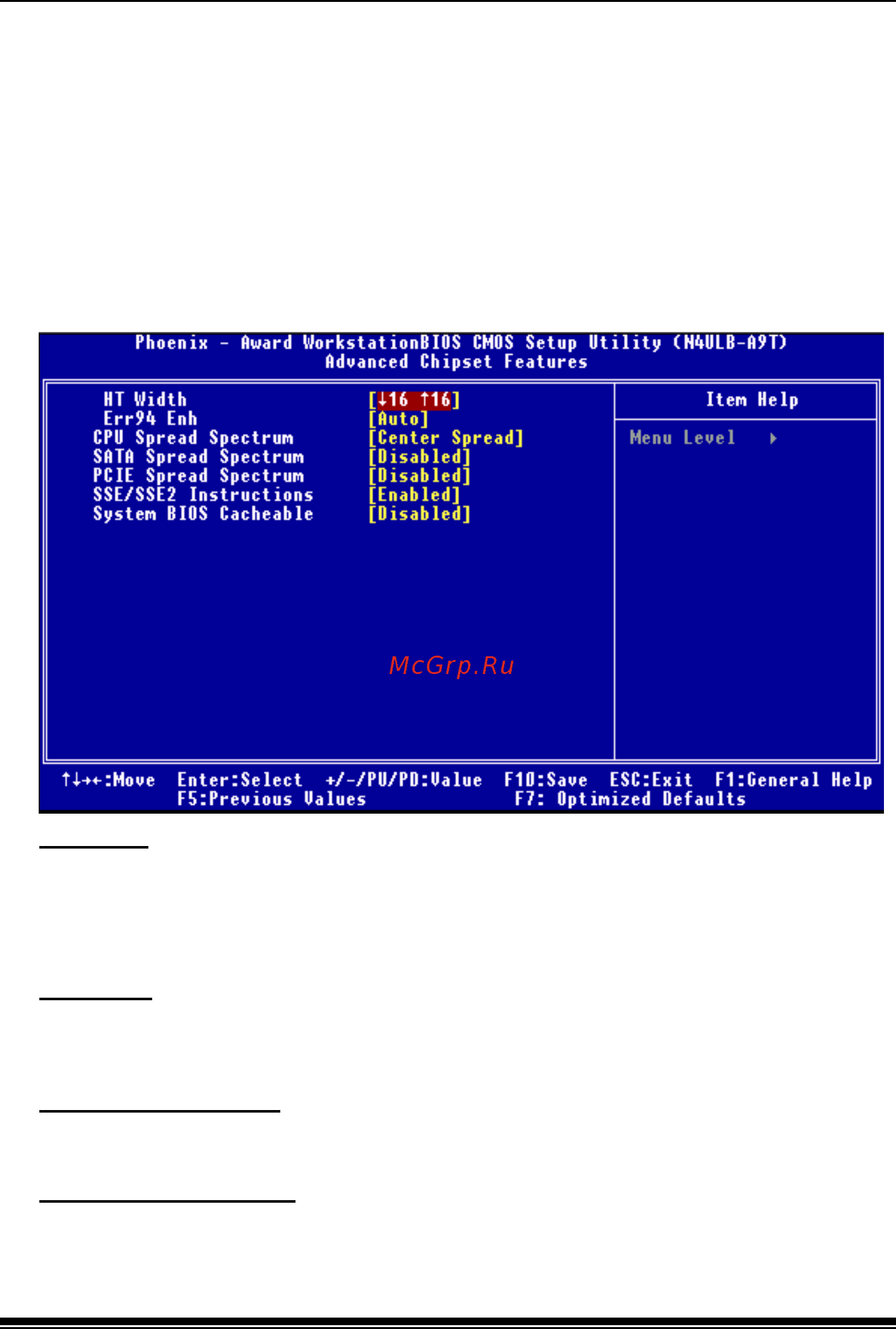 Biostar TForce4 U SE [81/108] Advanced chipset features