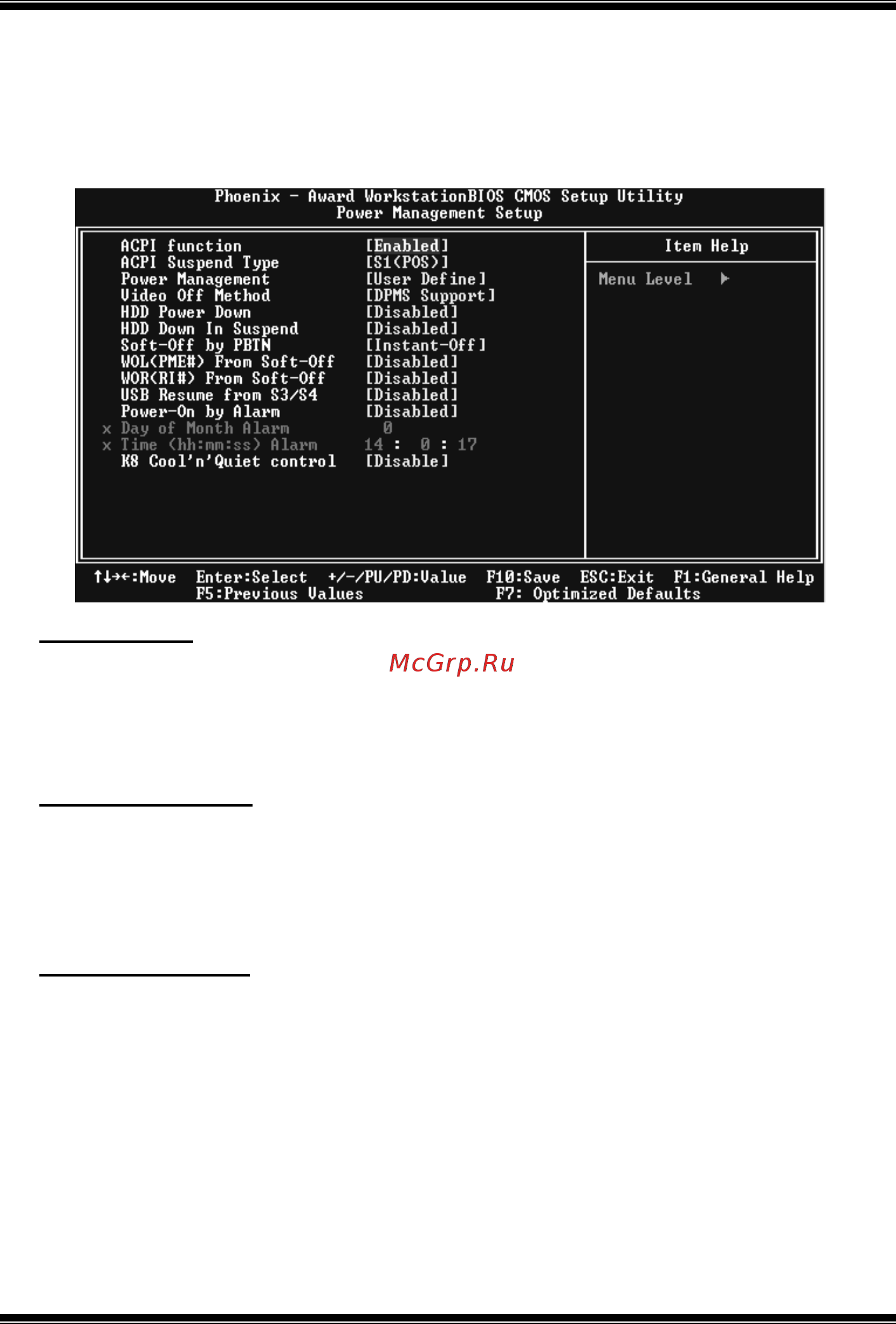Biostar GeForce 6100-M7 [53/61] Power management setup