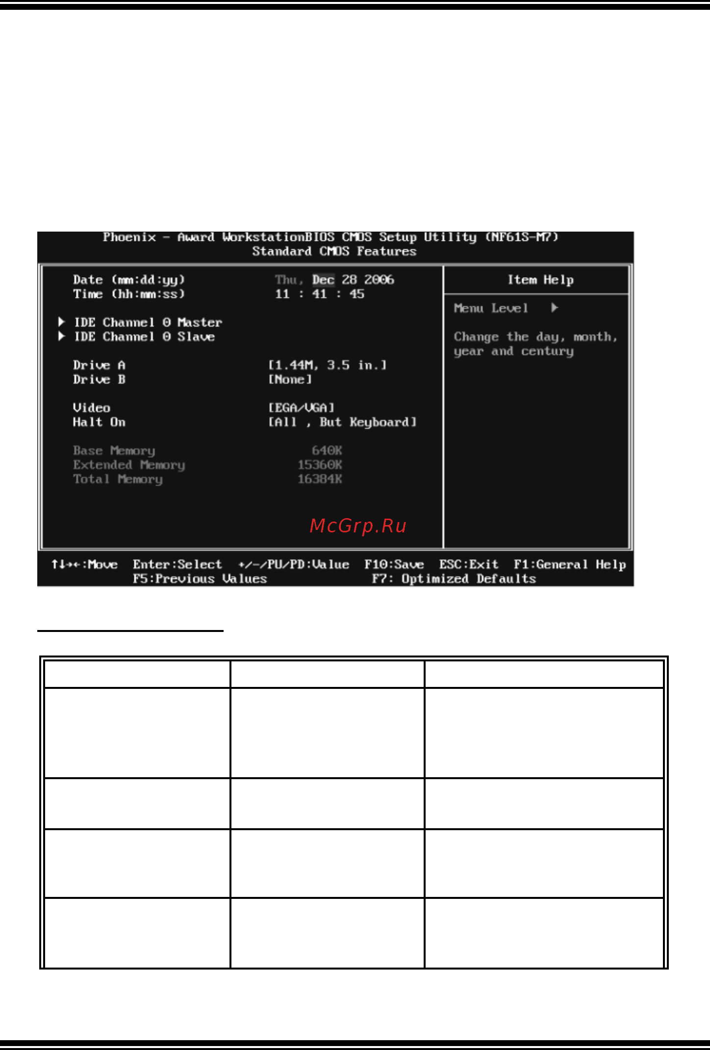 Biostar NF61S Micro 754 Версия 6.x [7/33] Nf61s micro 754 bios setup