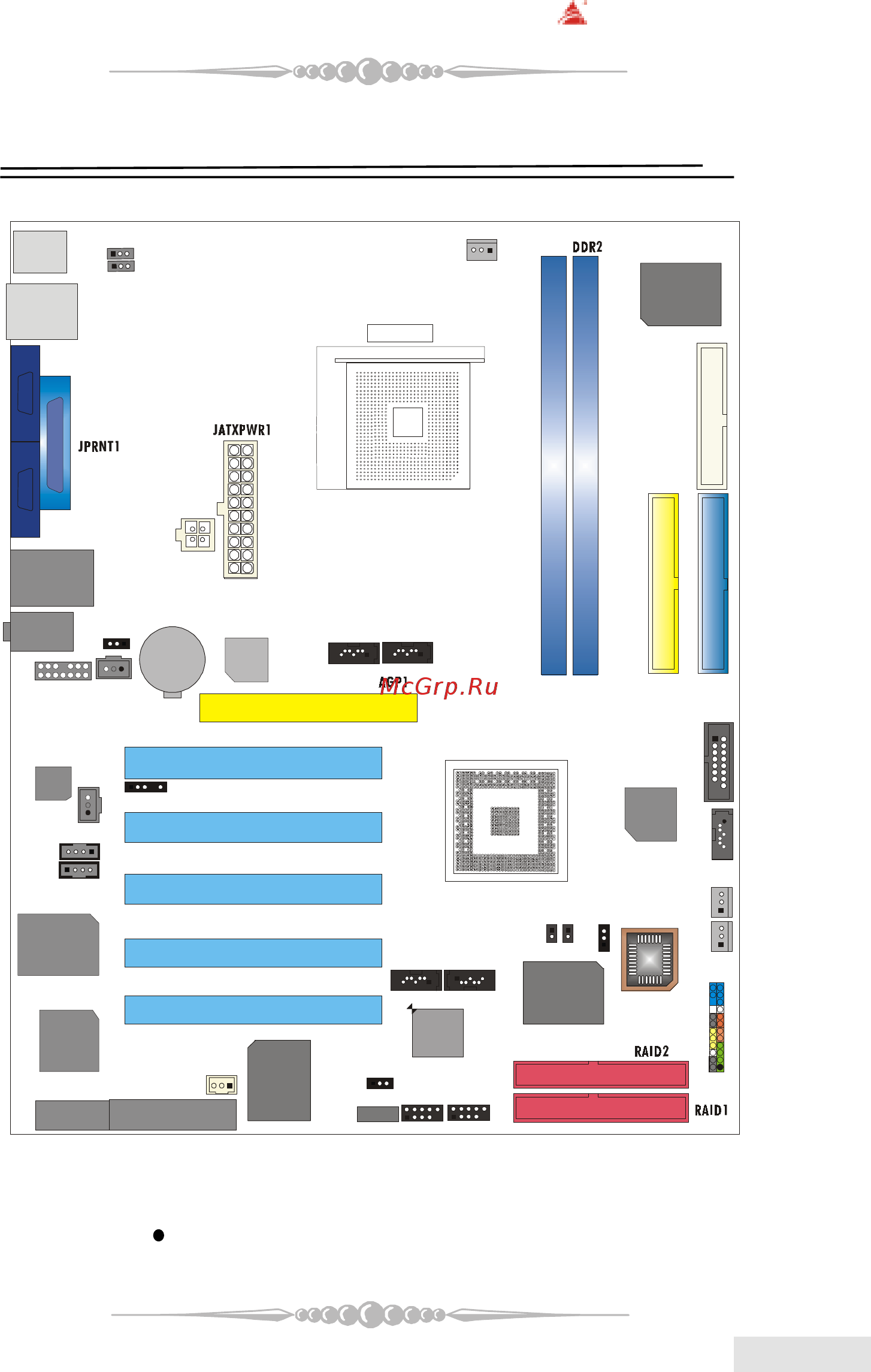 Biostar K8NHA Pro [5/60] Section 1 layout of k8nha pro